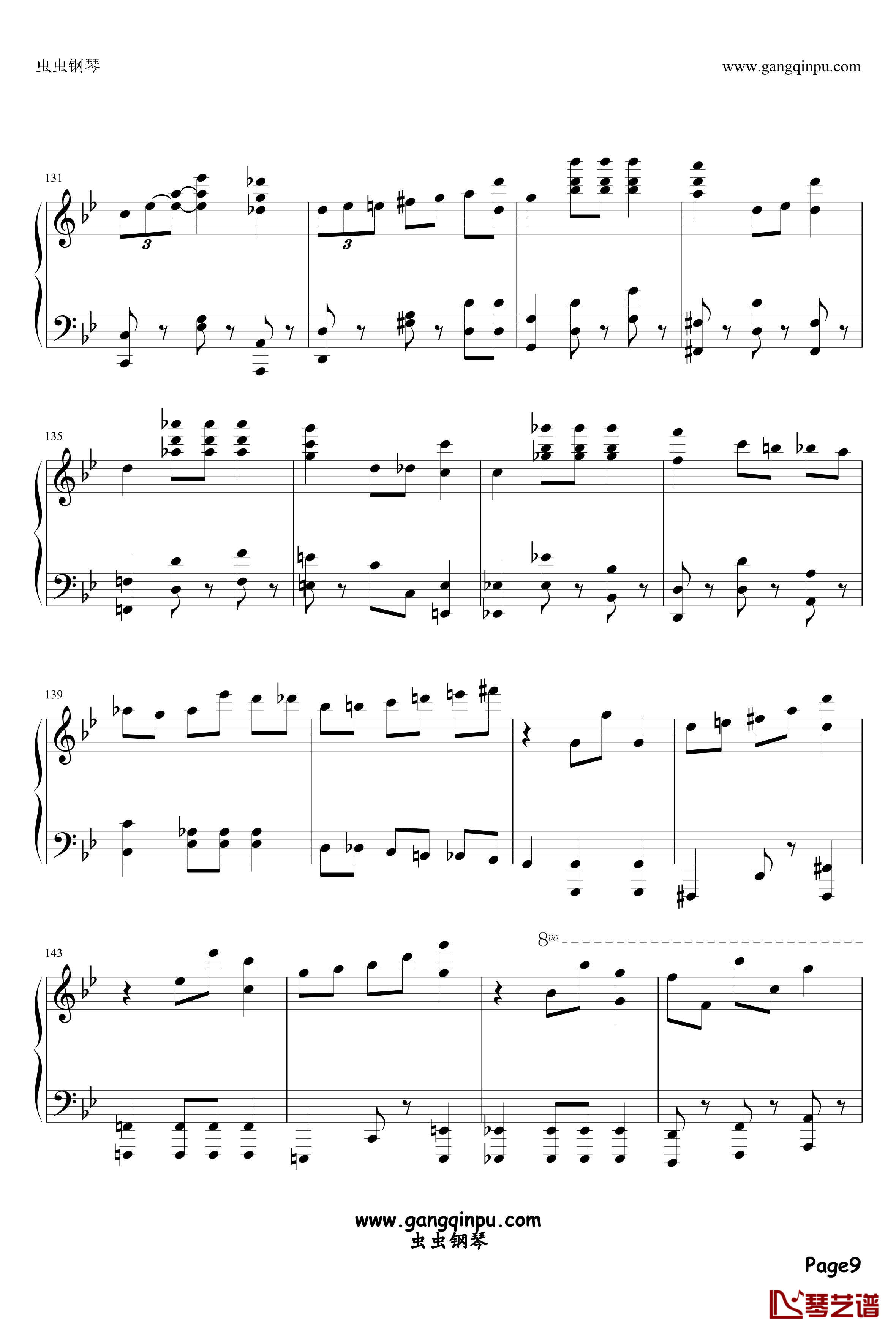 ワルツ第17番ト短调 ‘大犬のワルツ’钢琴谱-virkato9