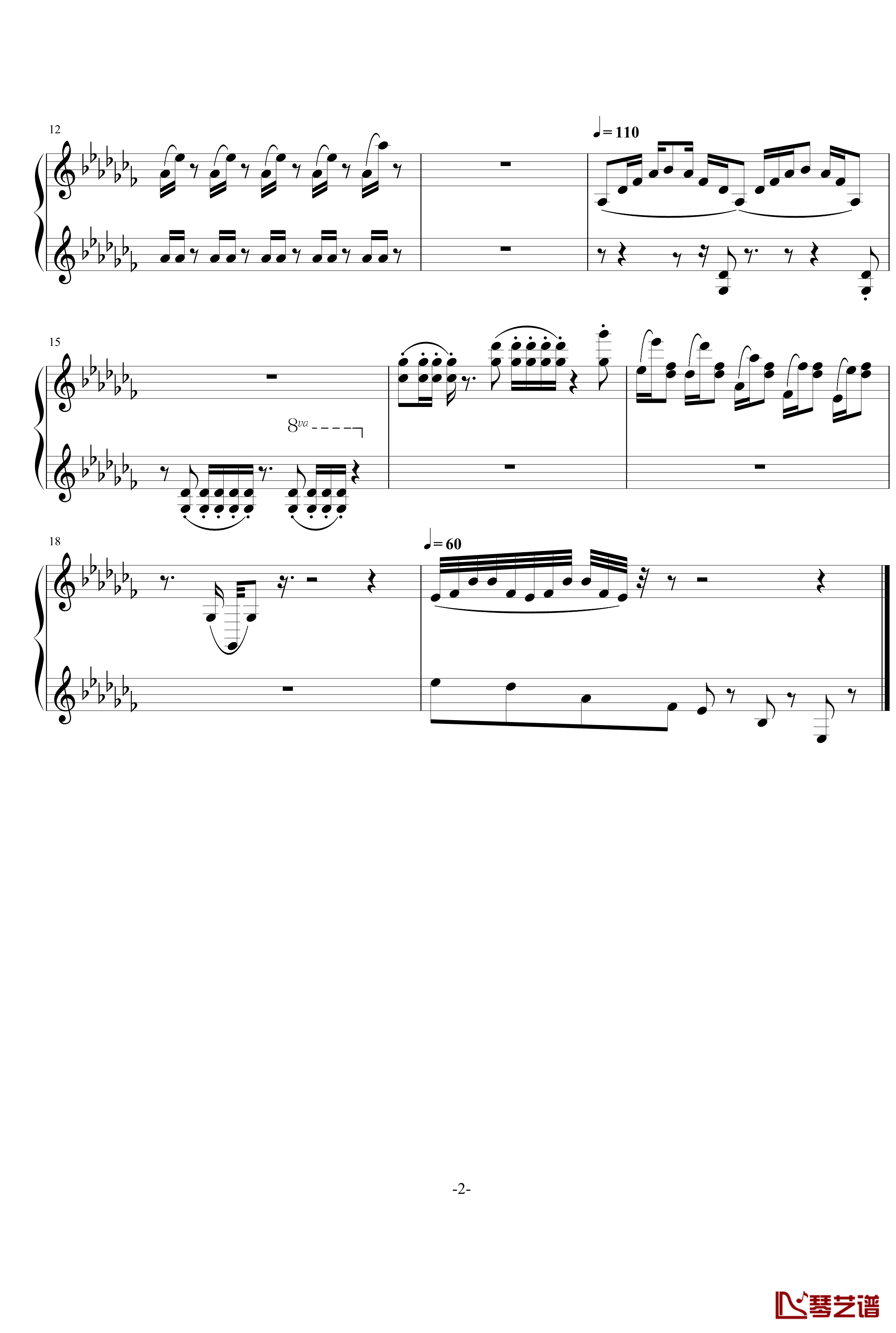 单一的主题钢琴谱-FIRSTONE2