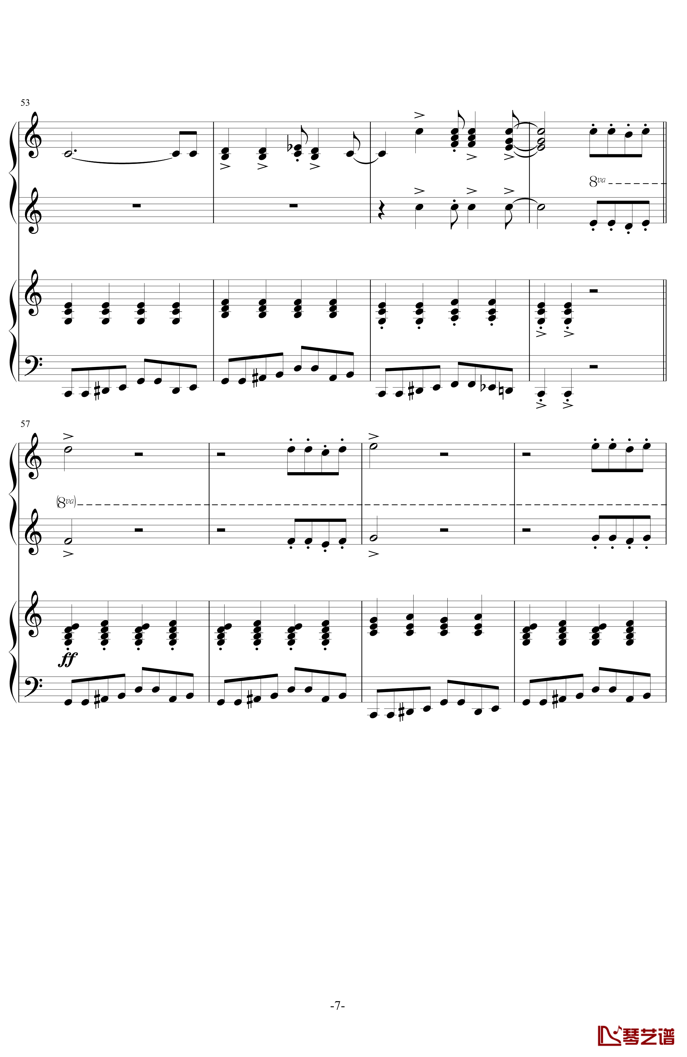 小蓝恰恰钢琴谱-戴维·赫勒韦尔7