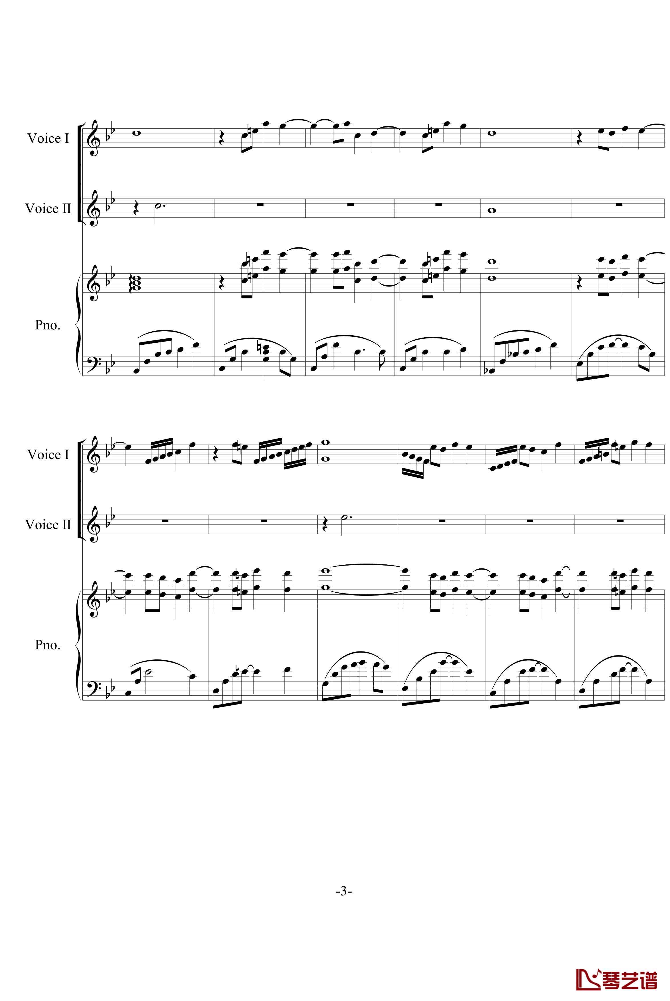 巨蟹座钢琴谱-清新版-游戏3