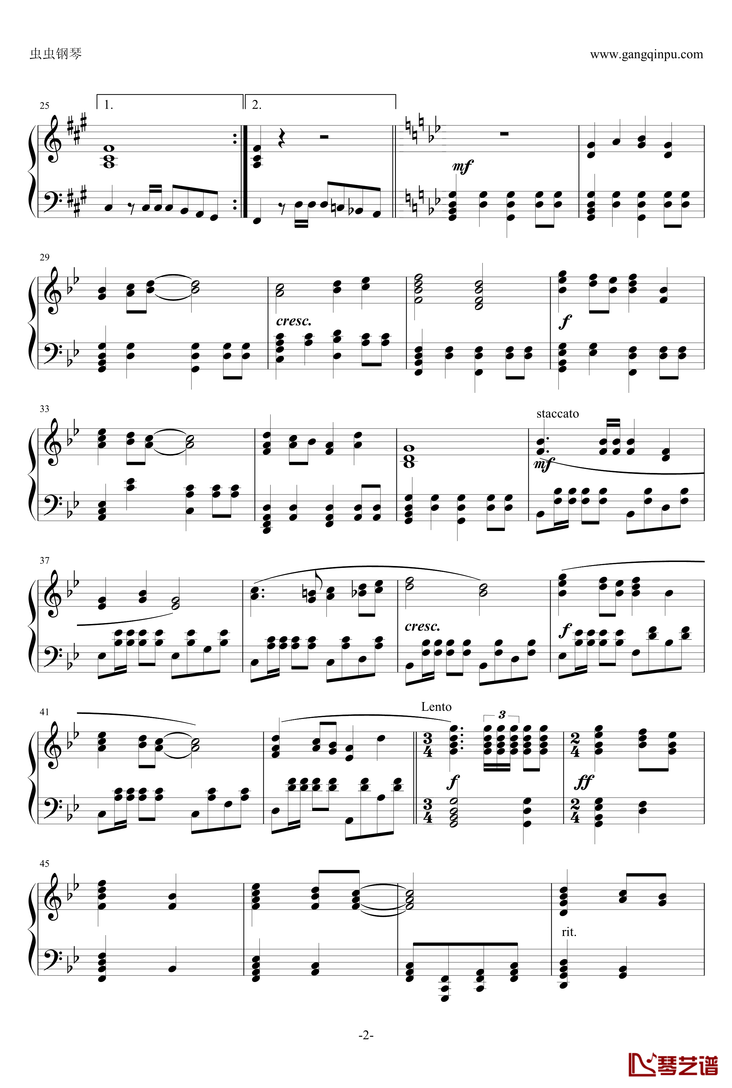 朝鲜红歌-我们发誓钢琴谱-作于1963年-朝鲜歌曲2