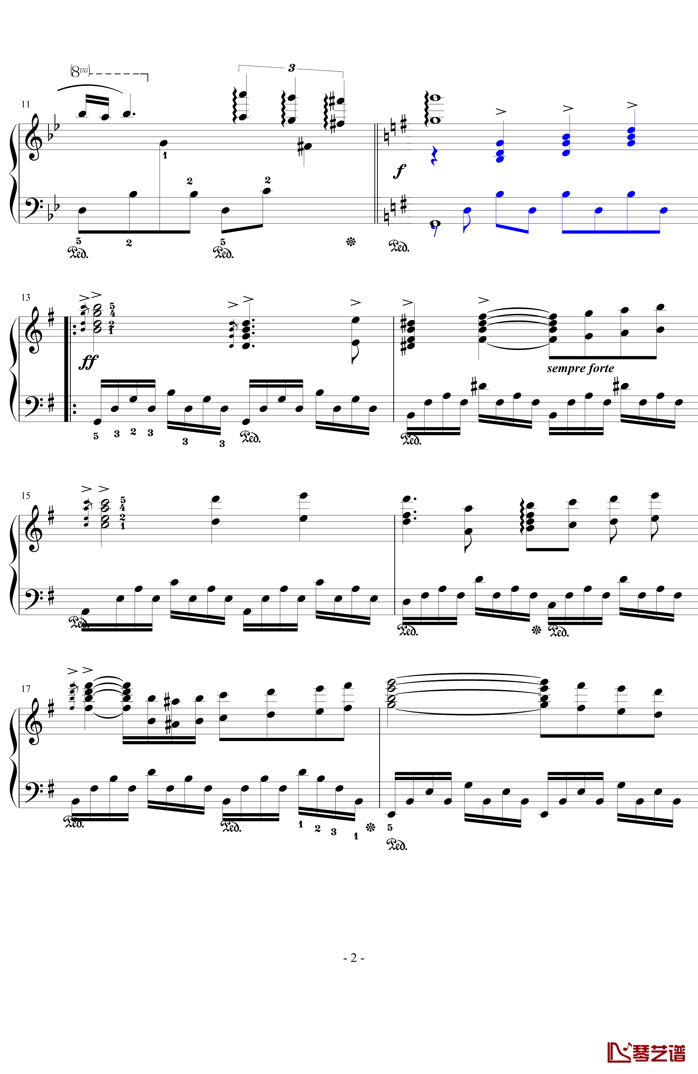 星空的旋律钢琴谱-3K精制版-克莱德曼2