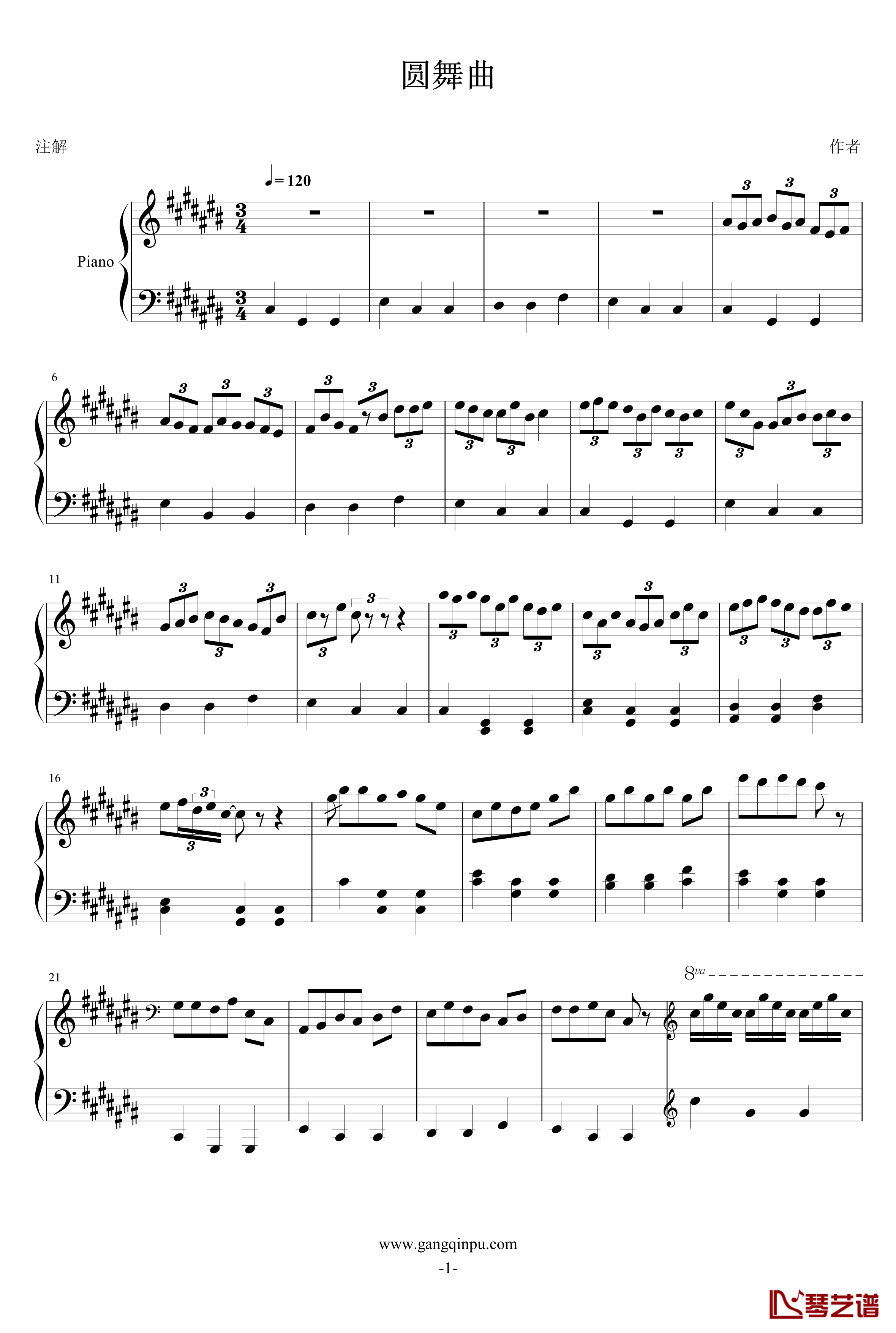 圆舞曲钢琴谱-lolaikia1