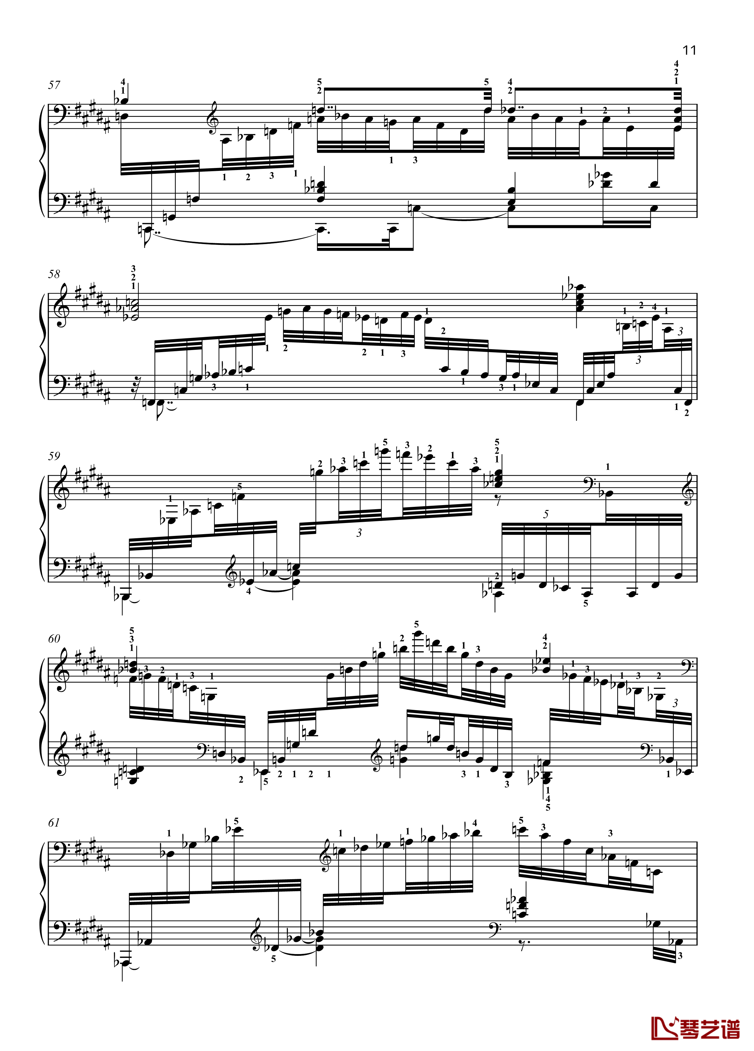 No. 4. Reminiscence钢琴谱-带指法-八首音乐会练习曲  Eight Concert ?tudes Op 40 - -爵士-尼古拉·凯帕斯汀11