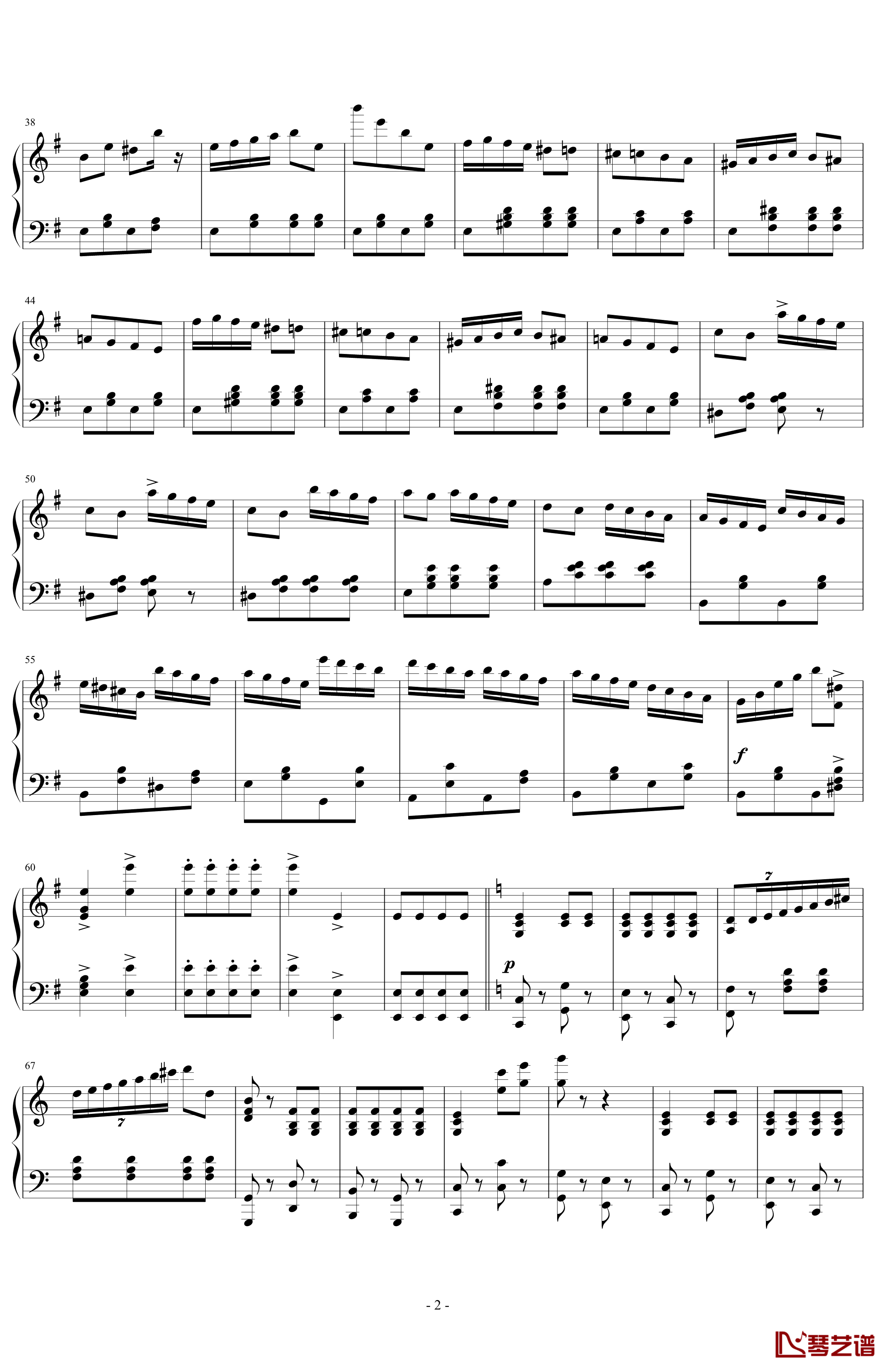 小精灵钢琴谱-巴齐纳-2