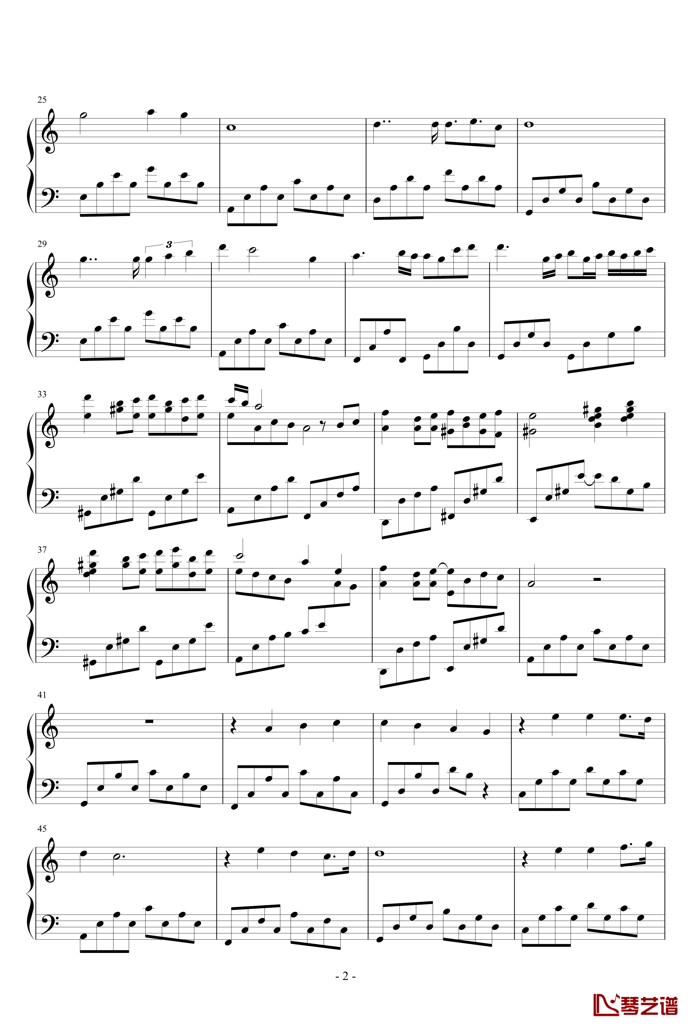 萤林配乐钢琴谱—第一首-梦的世界2