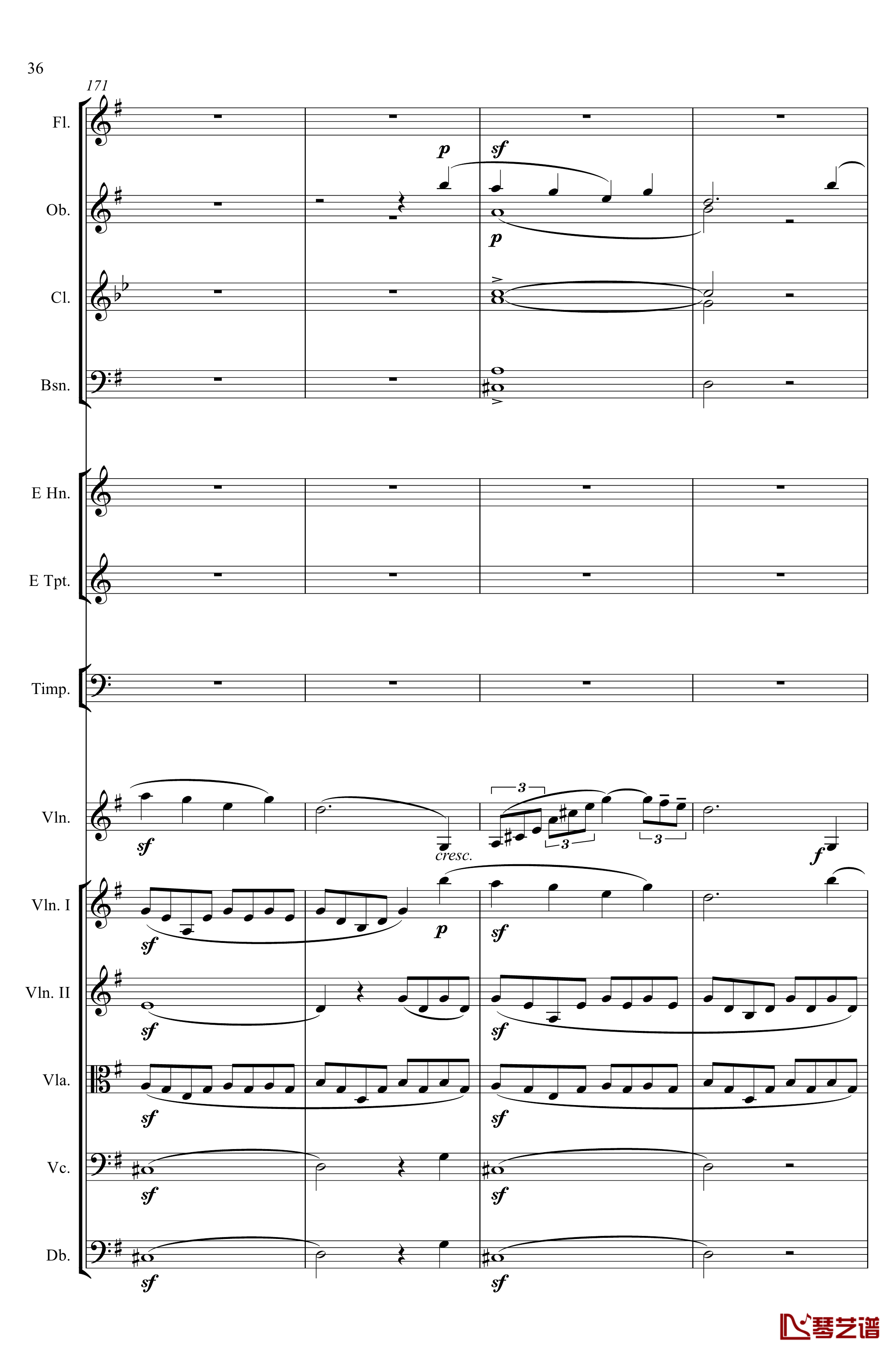 e小调小提琴协奏曲Op.64钢琴谱-第一乐章-门德尔松36