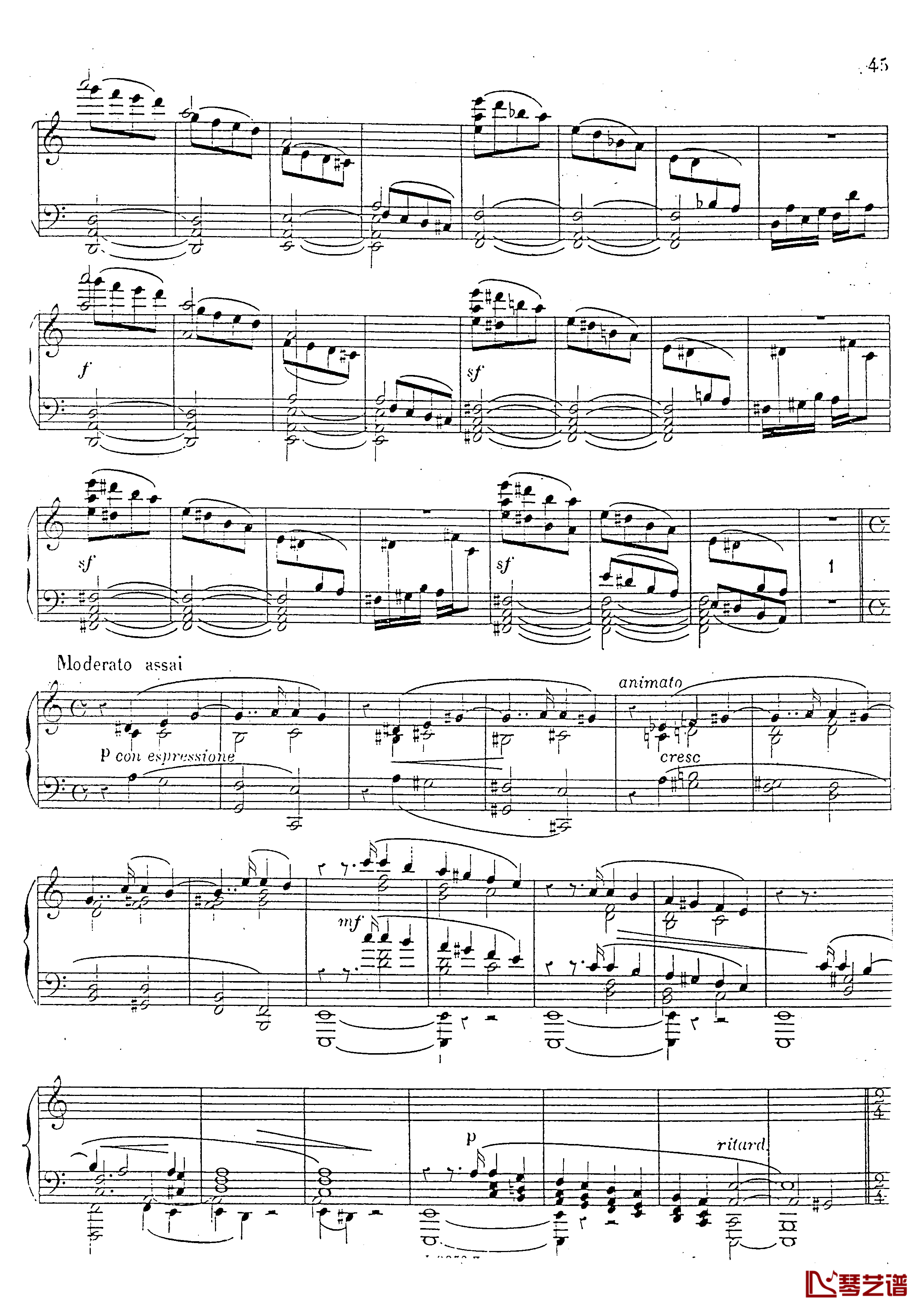 a小调第四钢琴奏鸣曲钢琴谱-安东 鲁宾斯坦- Op.10046