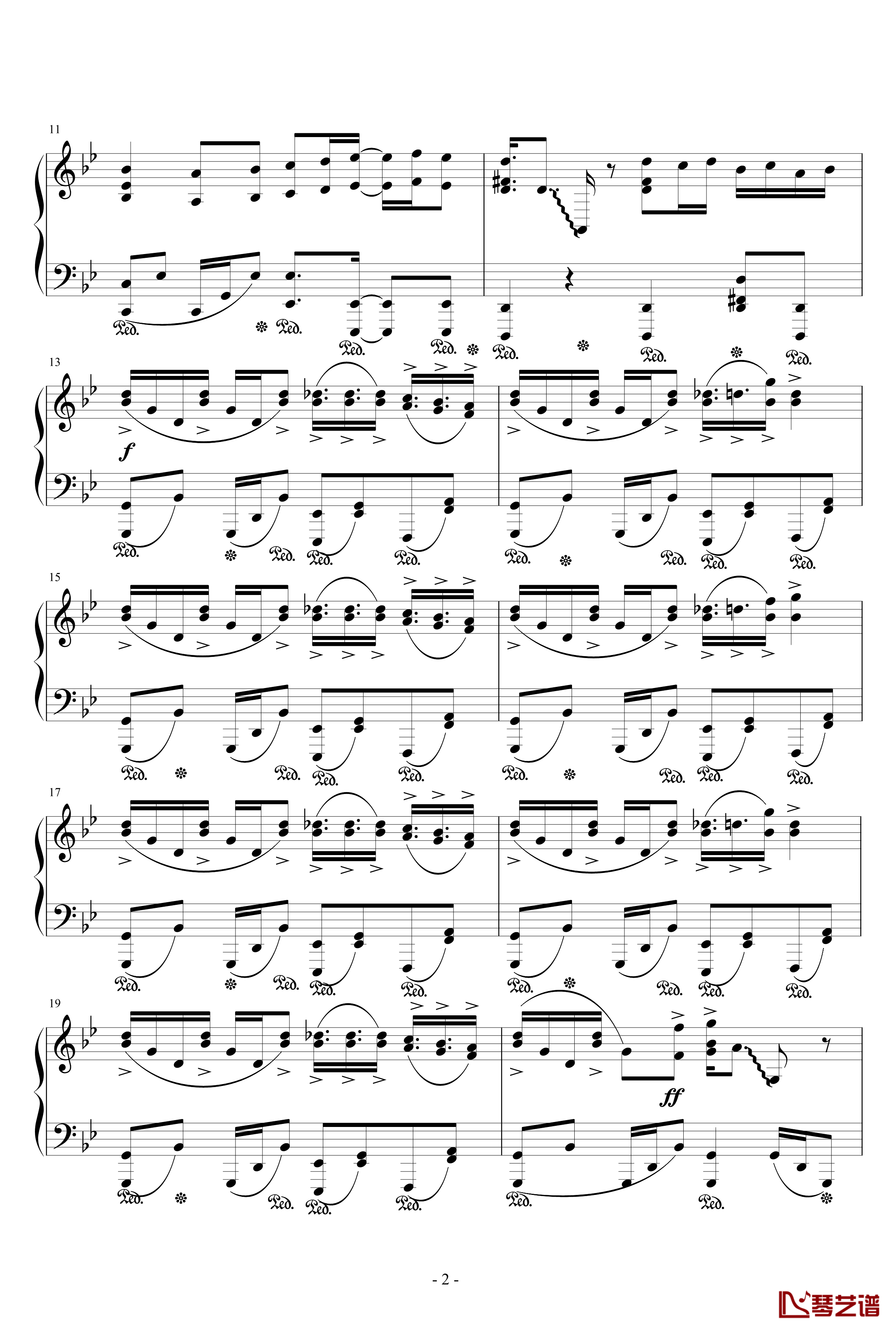 幻想游戏 雅钢琴谱-天空的格林尼治-触手猴2