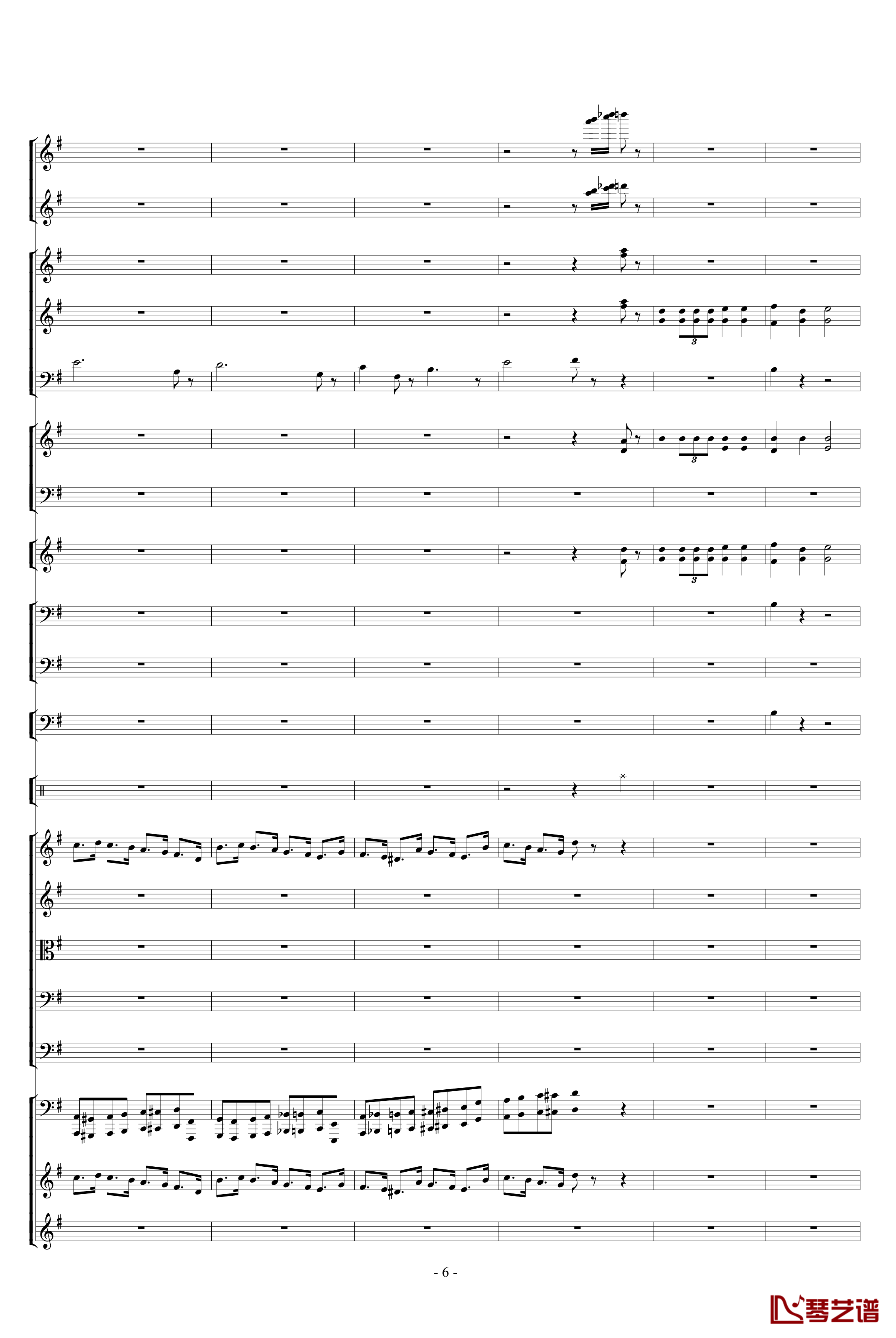 胡桃夹子组曲之进行曲钢琴谱-柴科夫斯基-Peter Ilyich Tchaikovsky6