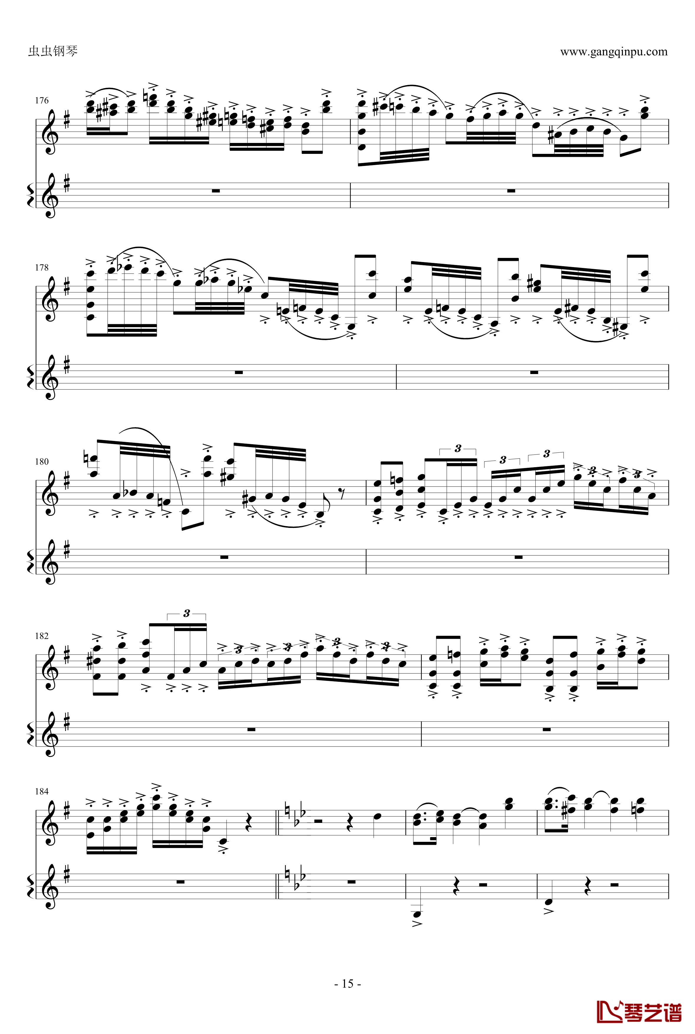 意大利国歌钢琴谱-变奏曲修改版-DXF15