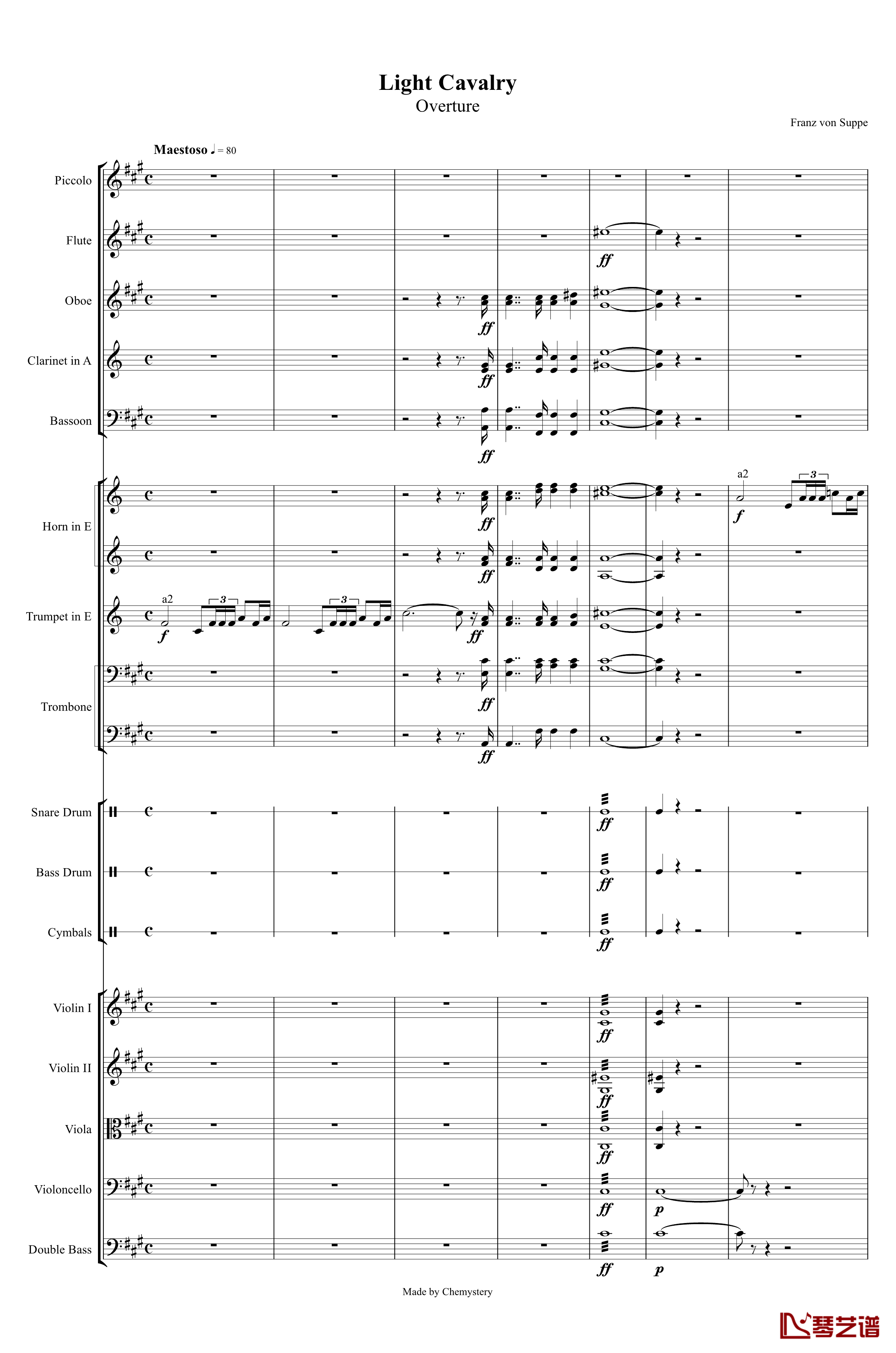 轻骑兵序曲钢琴谱-Franz von Suppe1