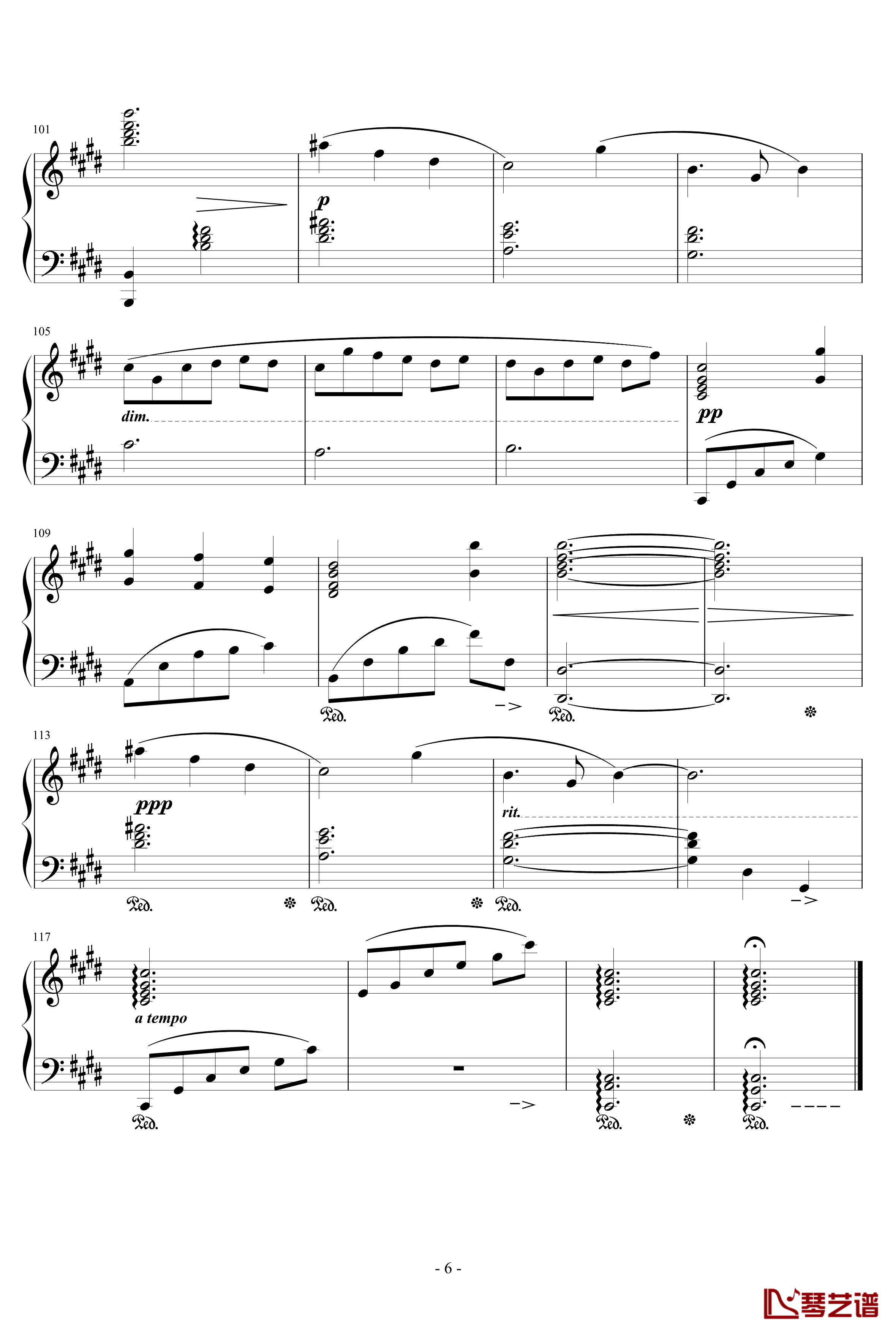 To Zanarkand钢琴谱-交响乐版-最终幻想6