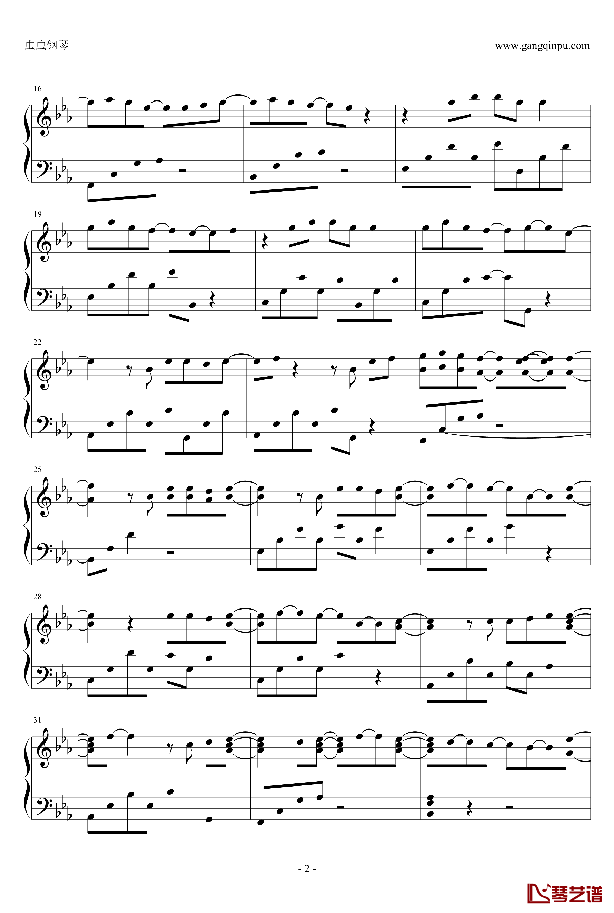 Peter Pan钢琴谱-彼得潘-EXO-M2
