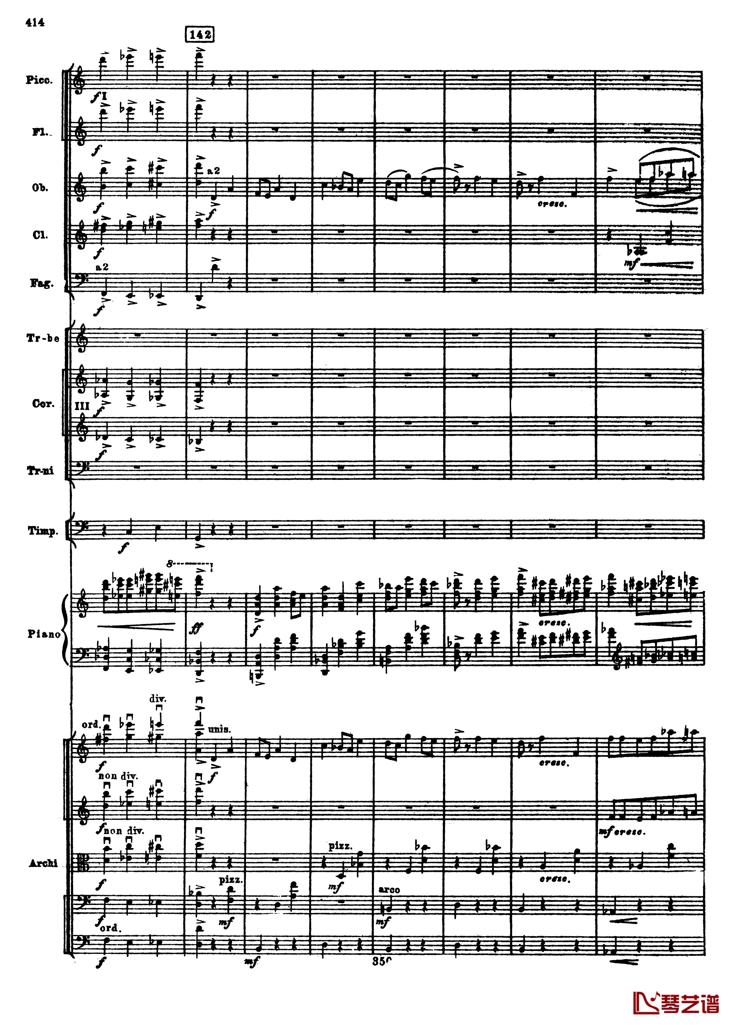 普罗科菲耶夫第三钢琴协奏曲钢琴谱-总谱-普罗科非耶夫146