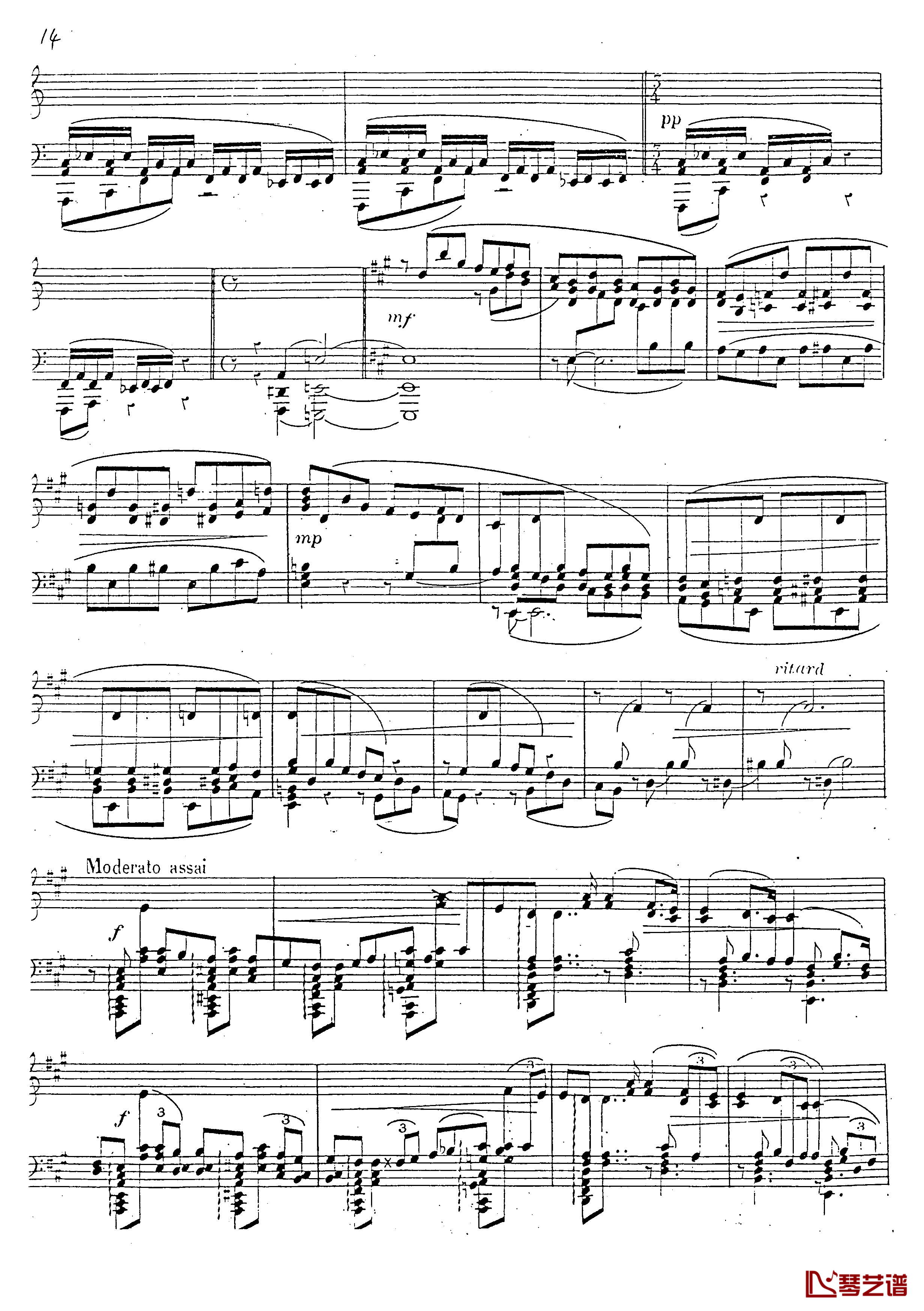 a小调第四钢琴奏鸣曲钢琴谱-安东 鲁宾斯坦- Op.10015