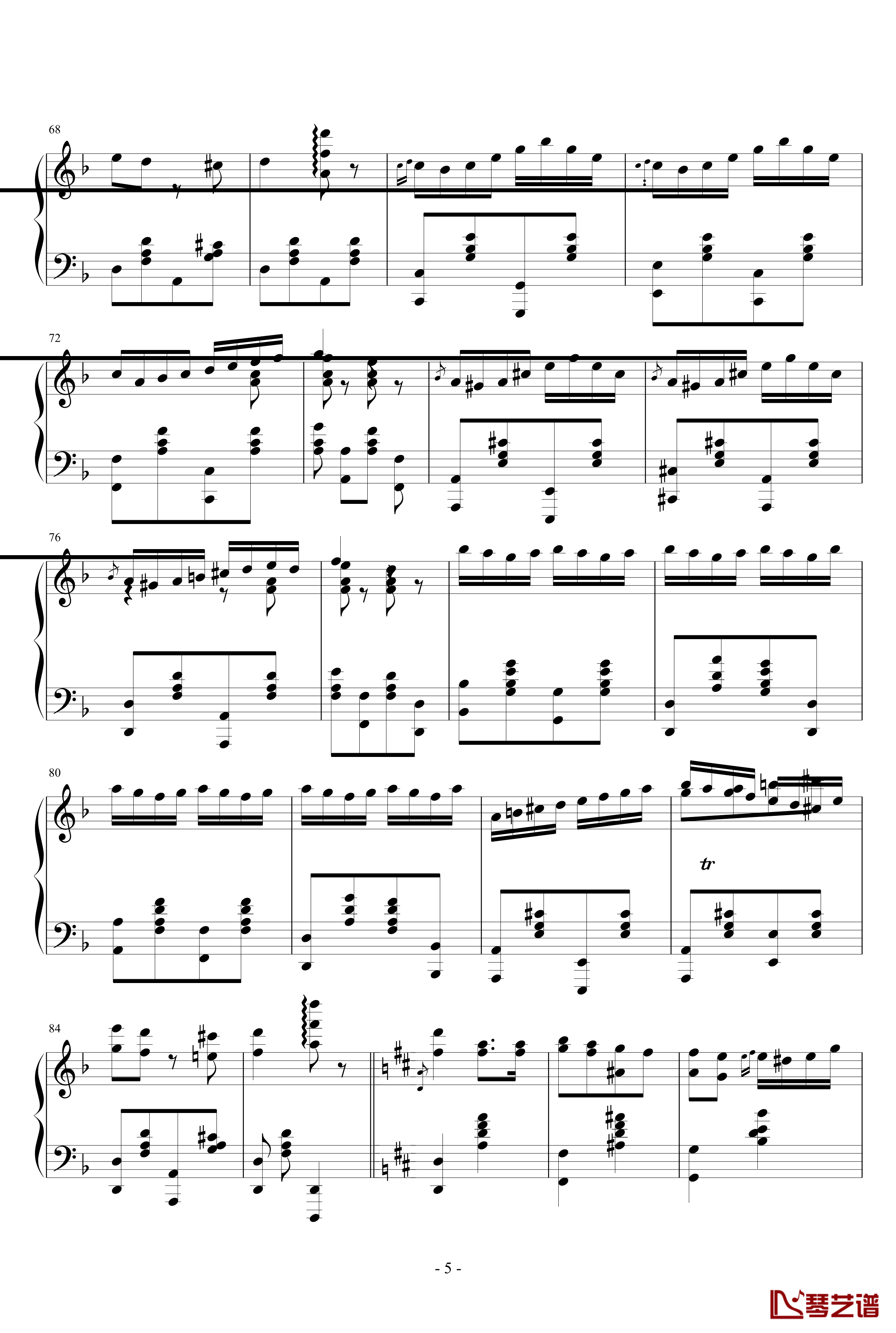 Czardas钢琴谱-查尔达斯-蒙蒂5