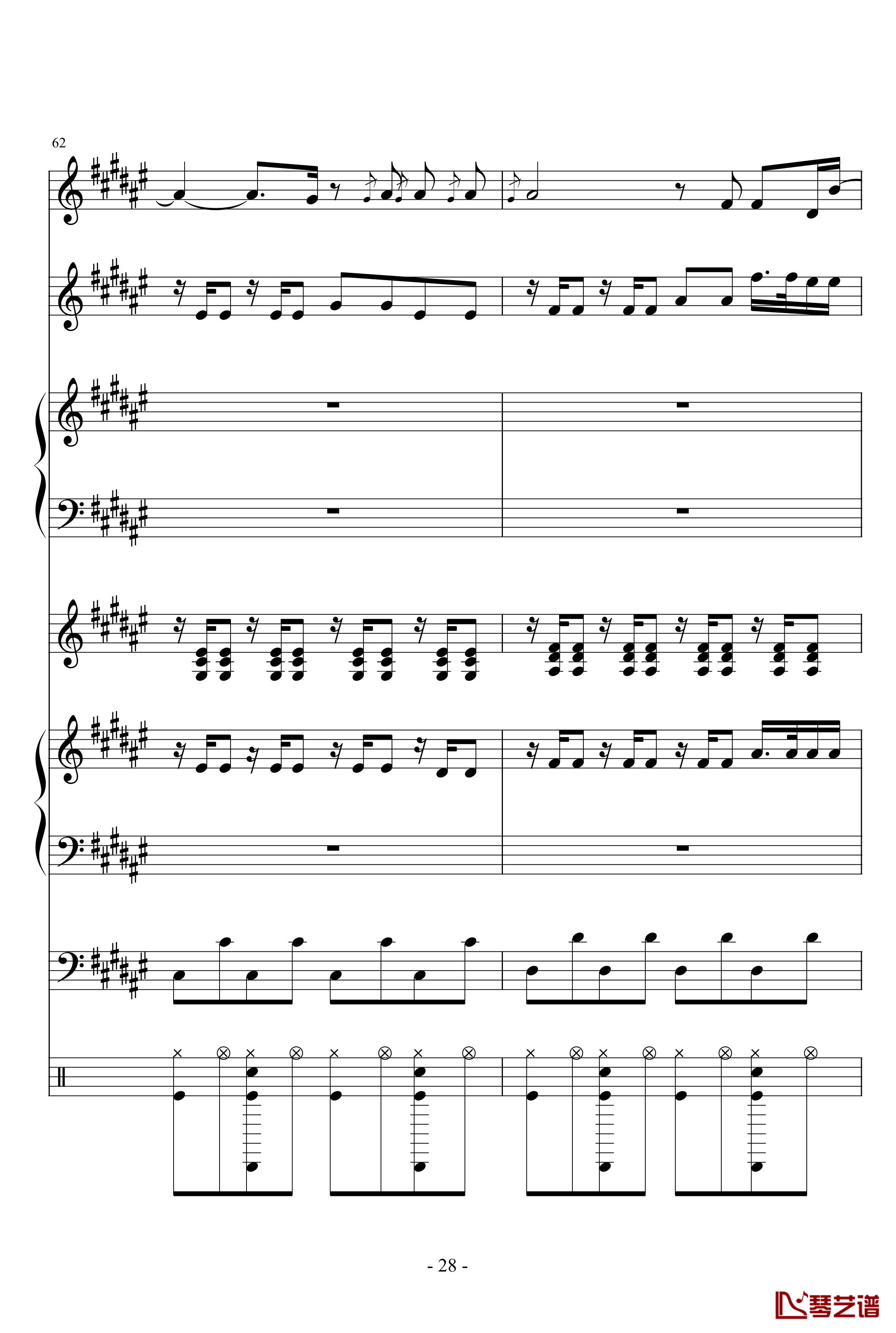 Faded钢琴谱-yiliang28