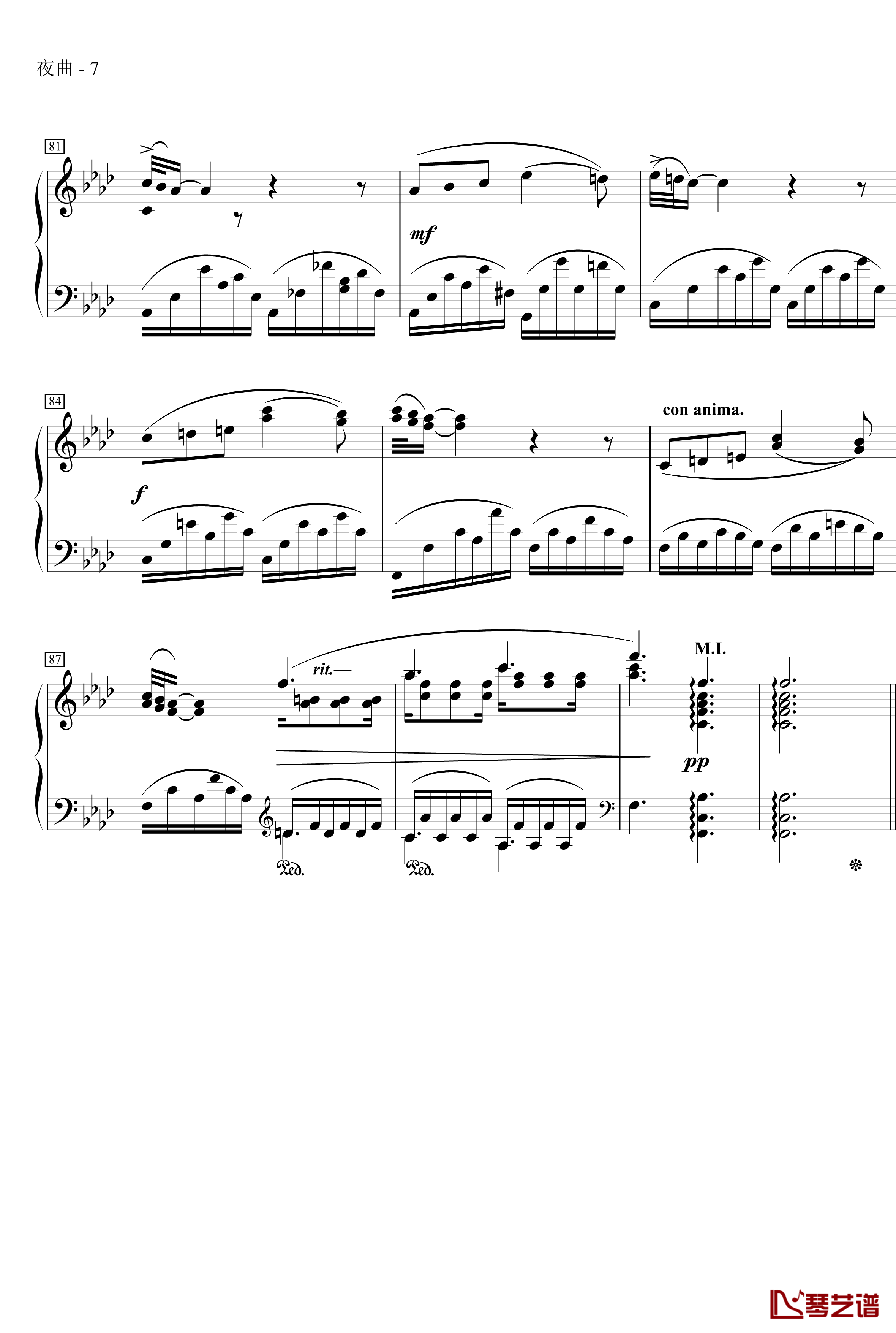 f小调夜曲钢琴谱-西班牙大师法雅7