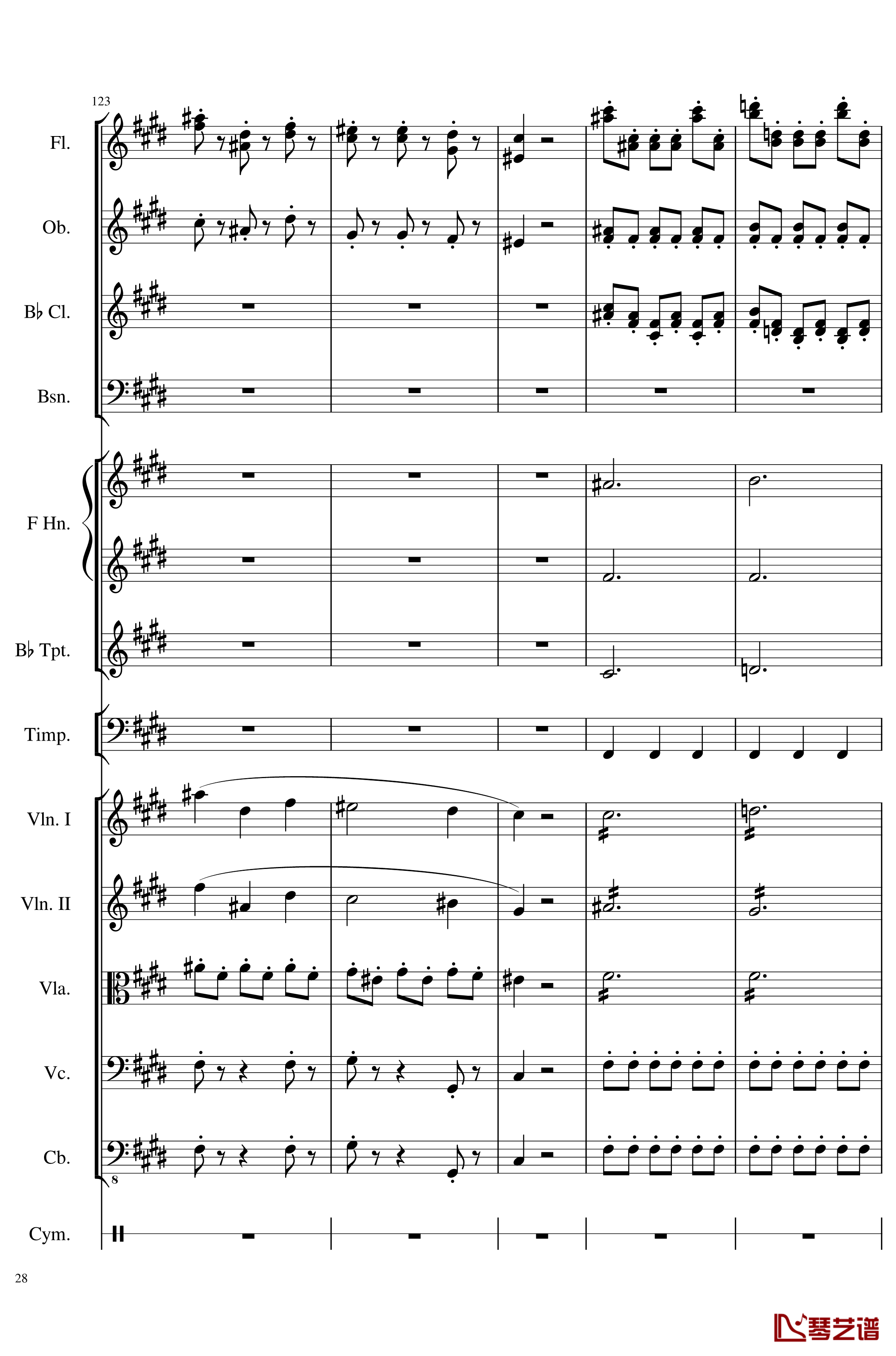 4 Contredanse for Chamber Orchestra, Op.120钢琴谱-No.3-一个球28