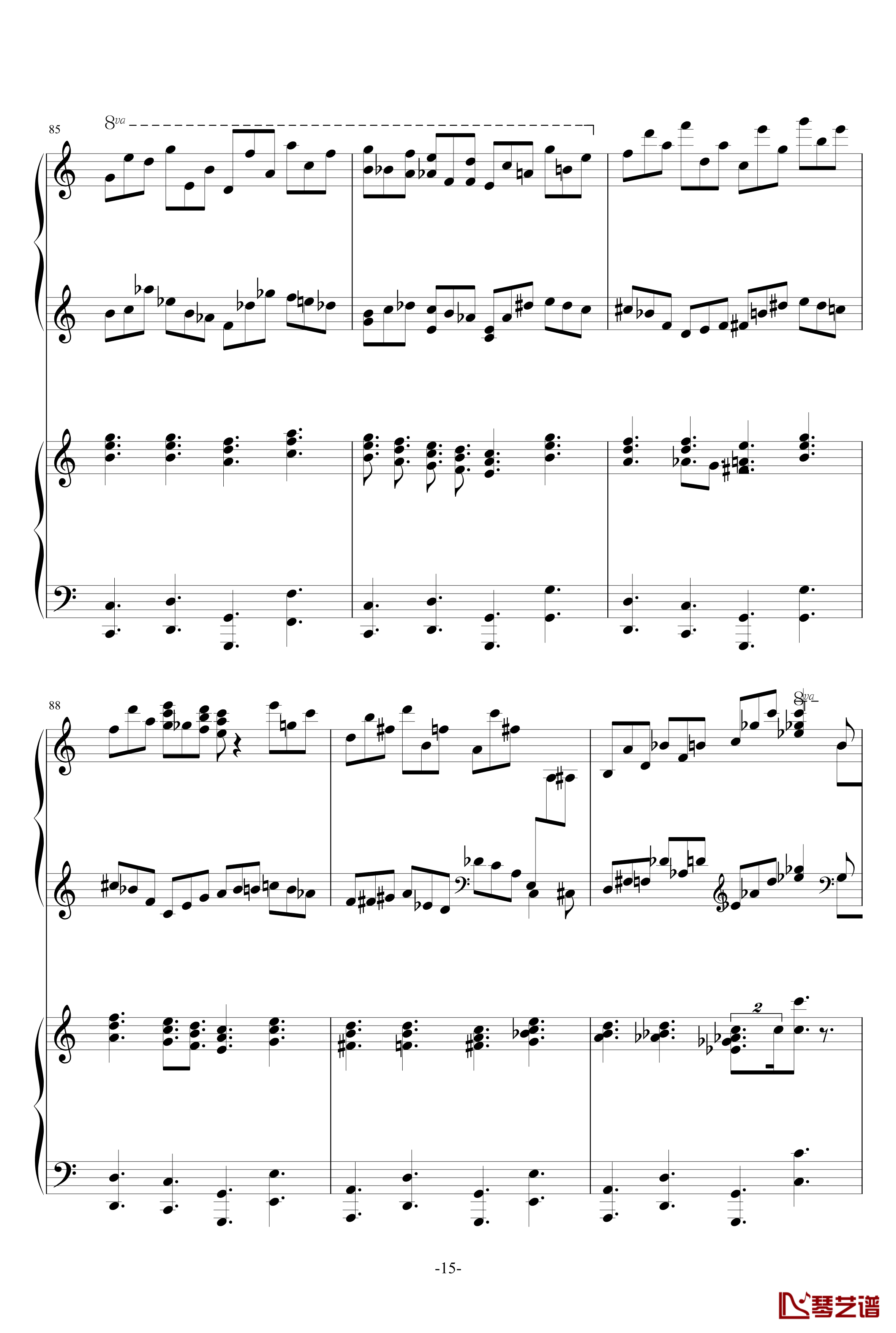 普罗科菲耶夫第三钢琴协奏曲第二乐章钢琴谱15