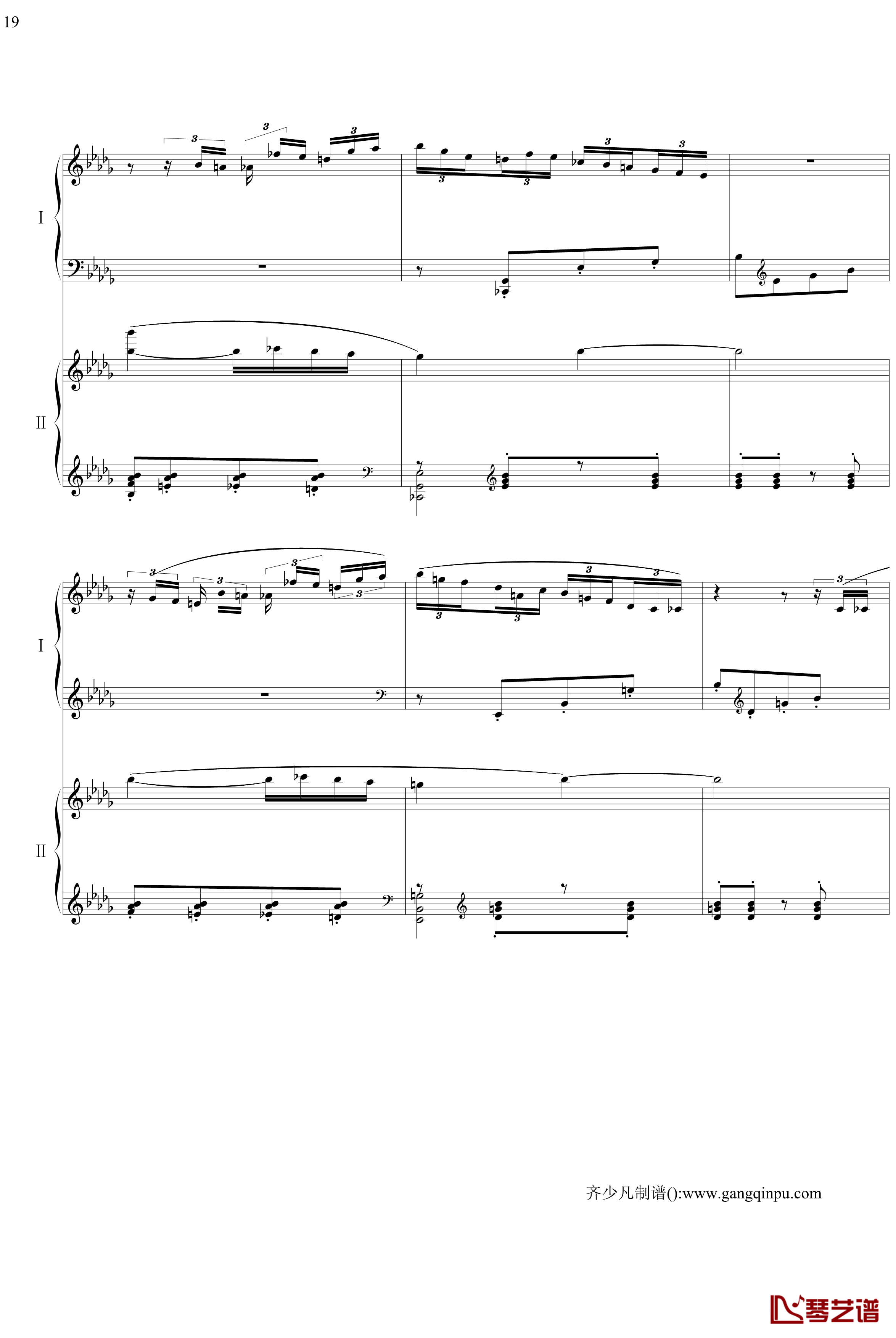 帕格尼尼主题狂想曲钢琴谱-11~18变奏-拉赫马尼若夫19