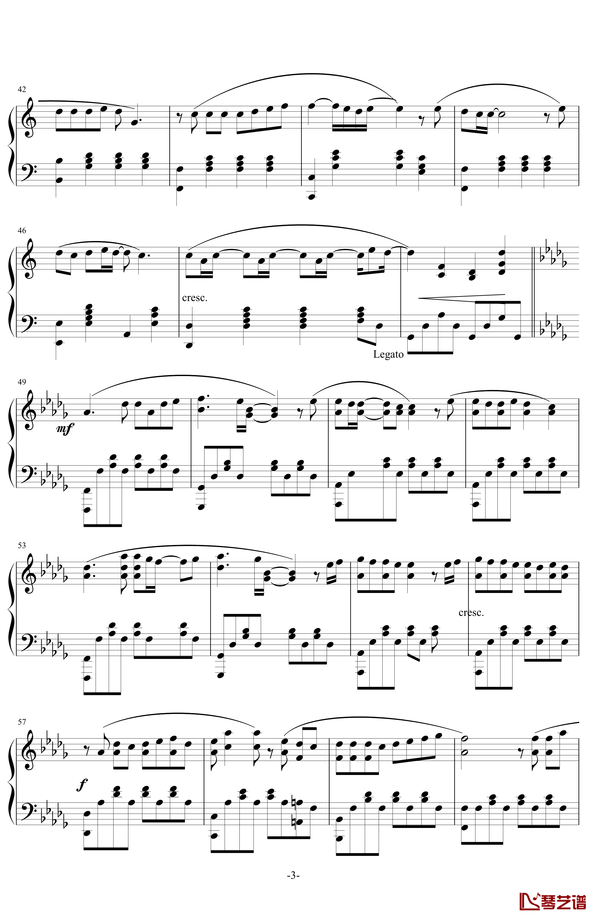 枫钢琴谱-周杰伦3