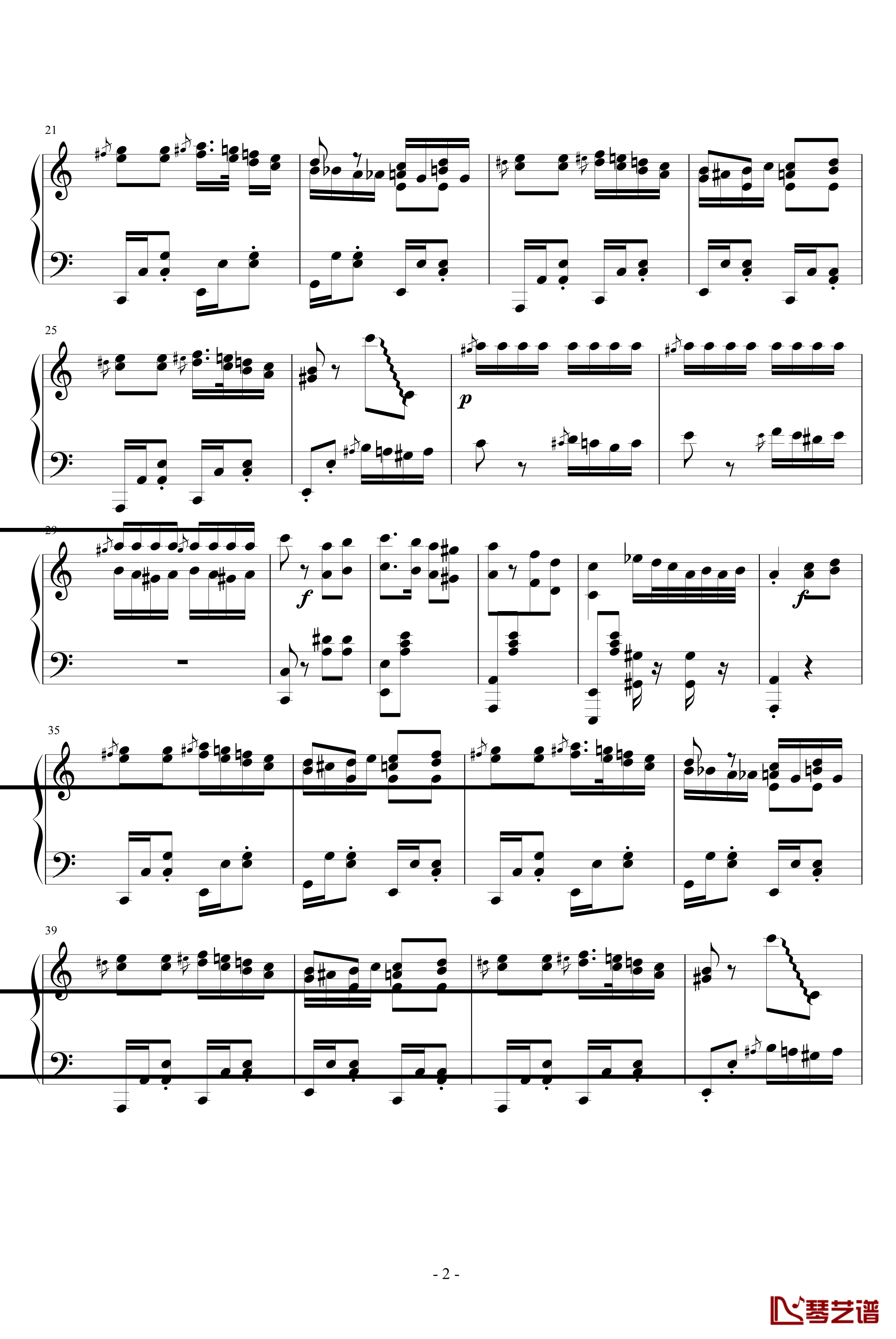 土耳其进行曲钢琴谱-爵士版-莫扎特2