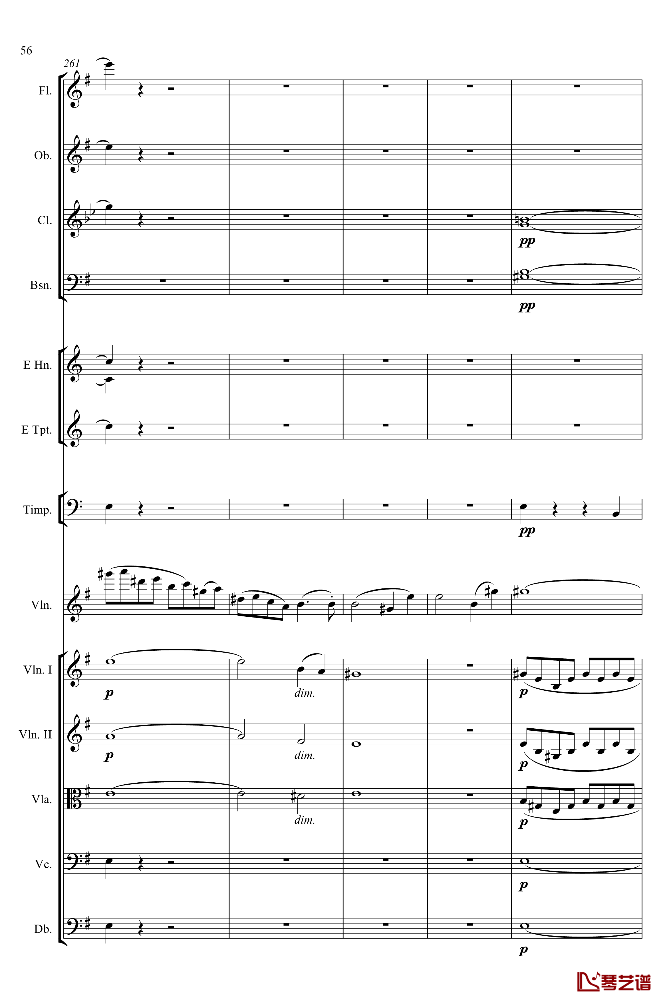 e小调小提琴协奏曲Op.64钢琴谱-第一乐章-门德尔松56