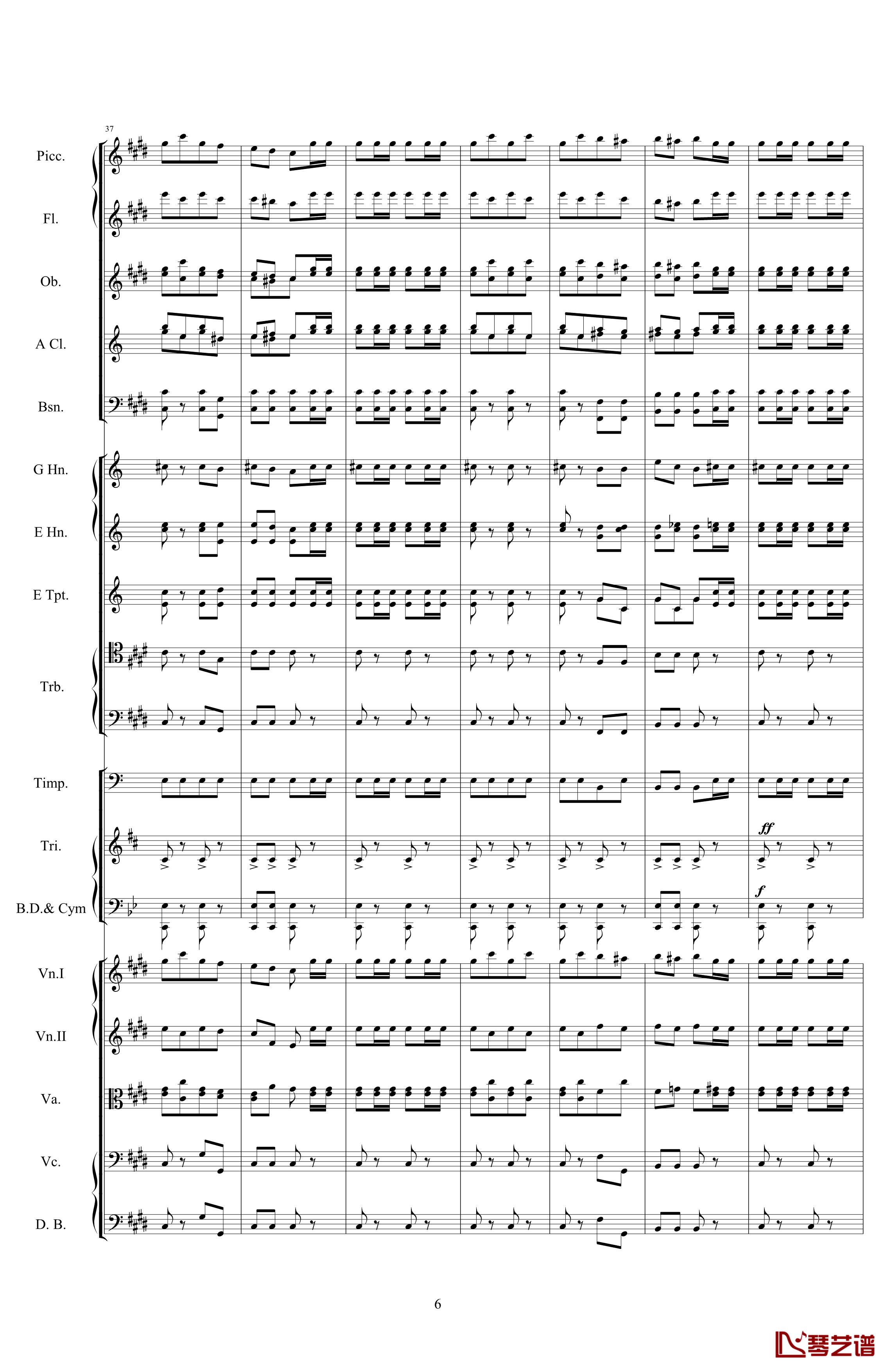 威廉退尔序曲钢琴谱-原版扒谱-罗西尼6