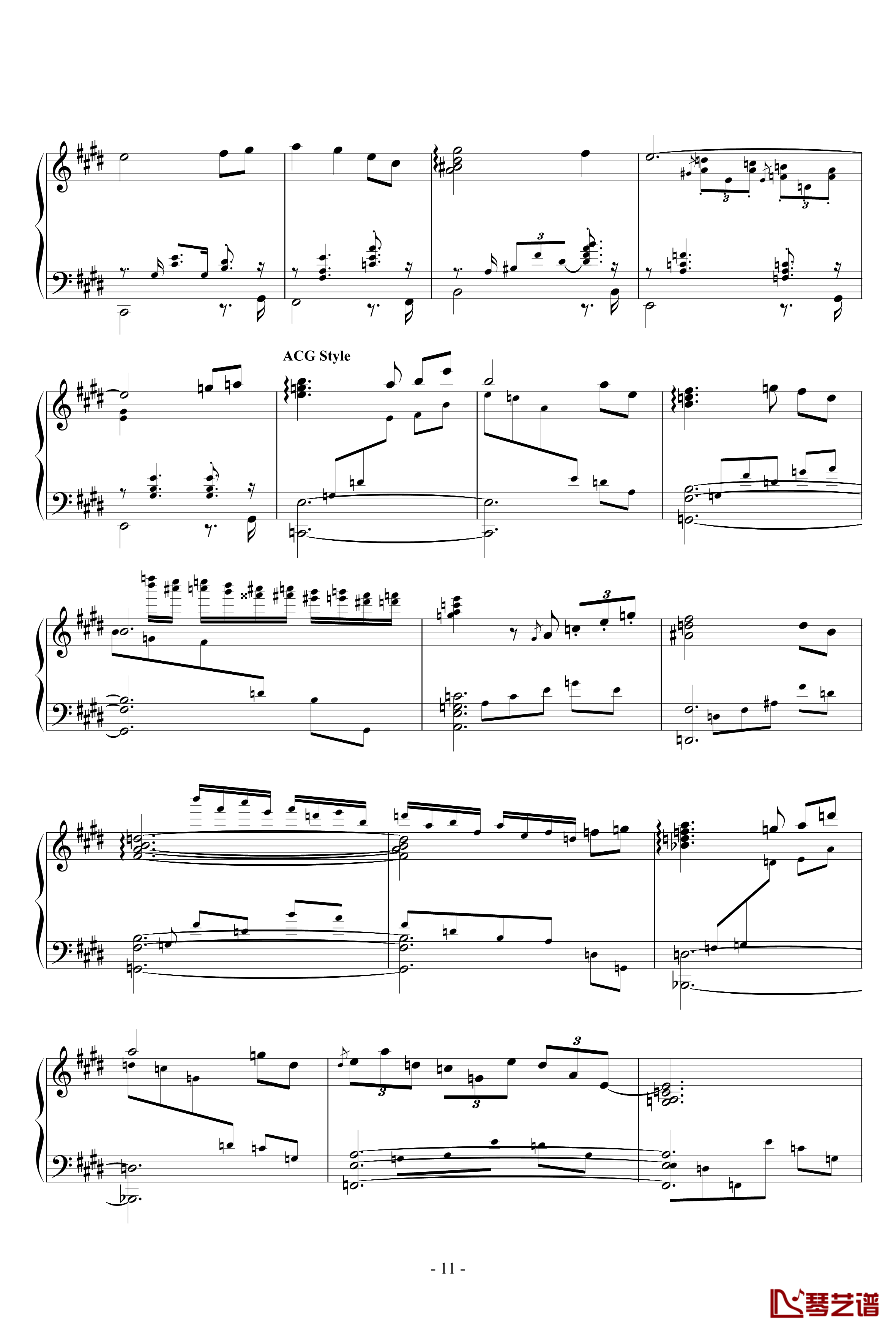 Capriccio For jubeat钢琴谱-芮-Really11