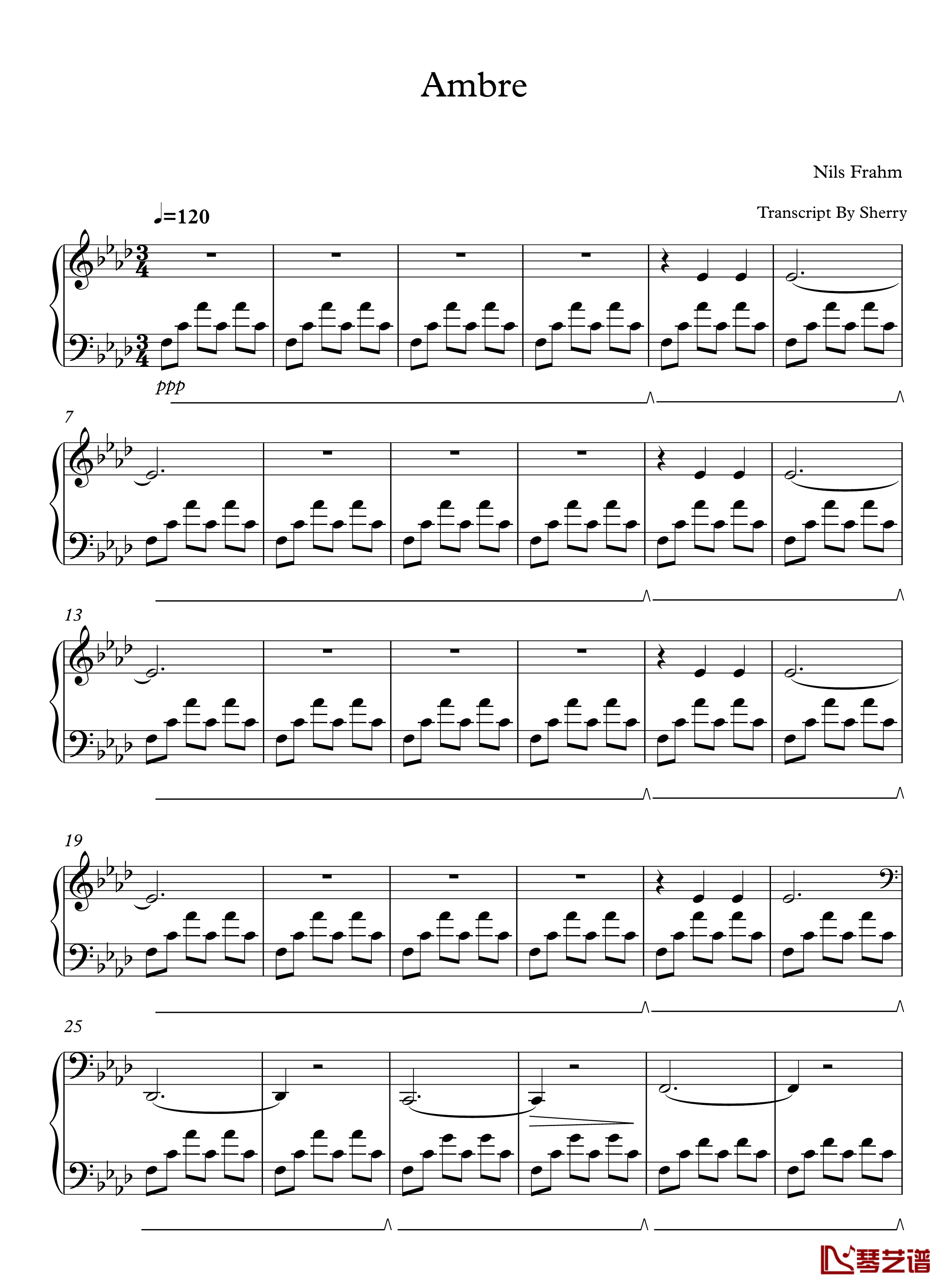 Ambre钢琴谱-尼尔斯-弗拉姆1