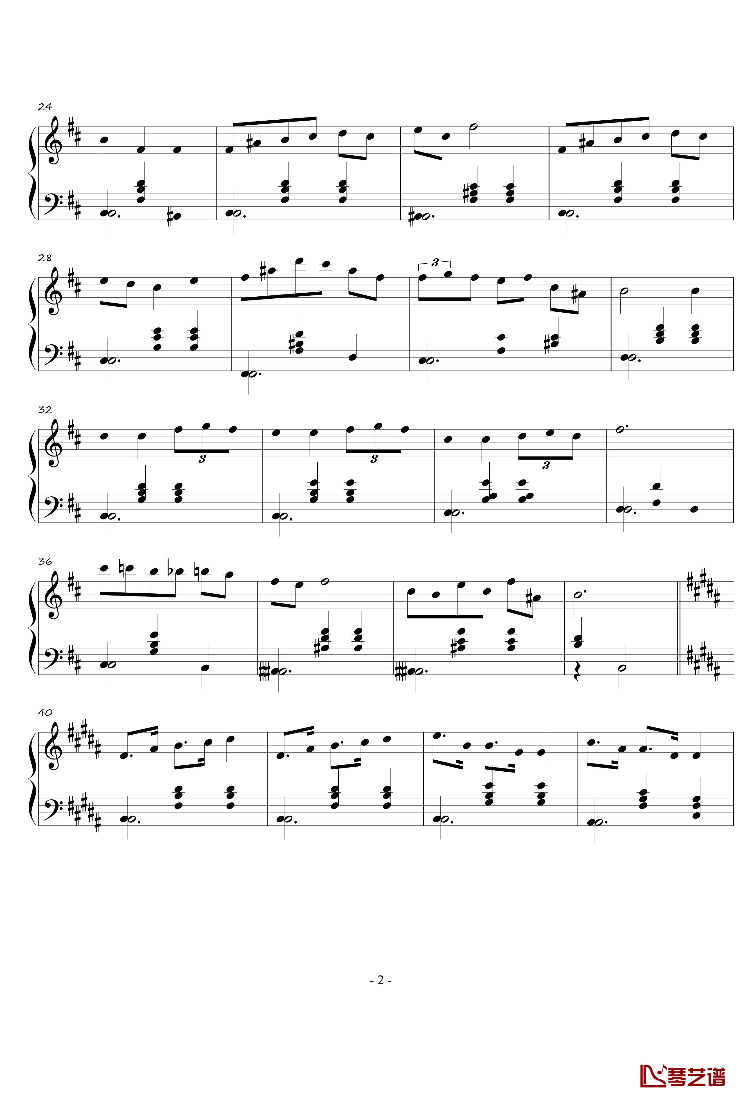 b小调圆舞曲钢琴谱-作品2-1-孤岛菌2