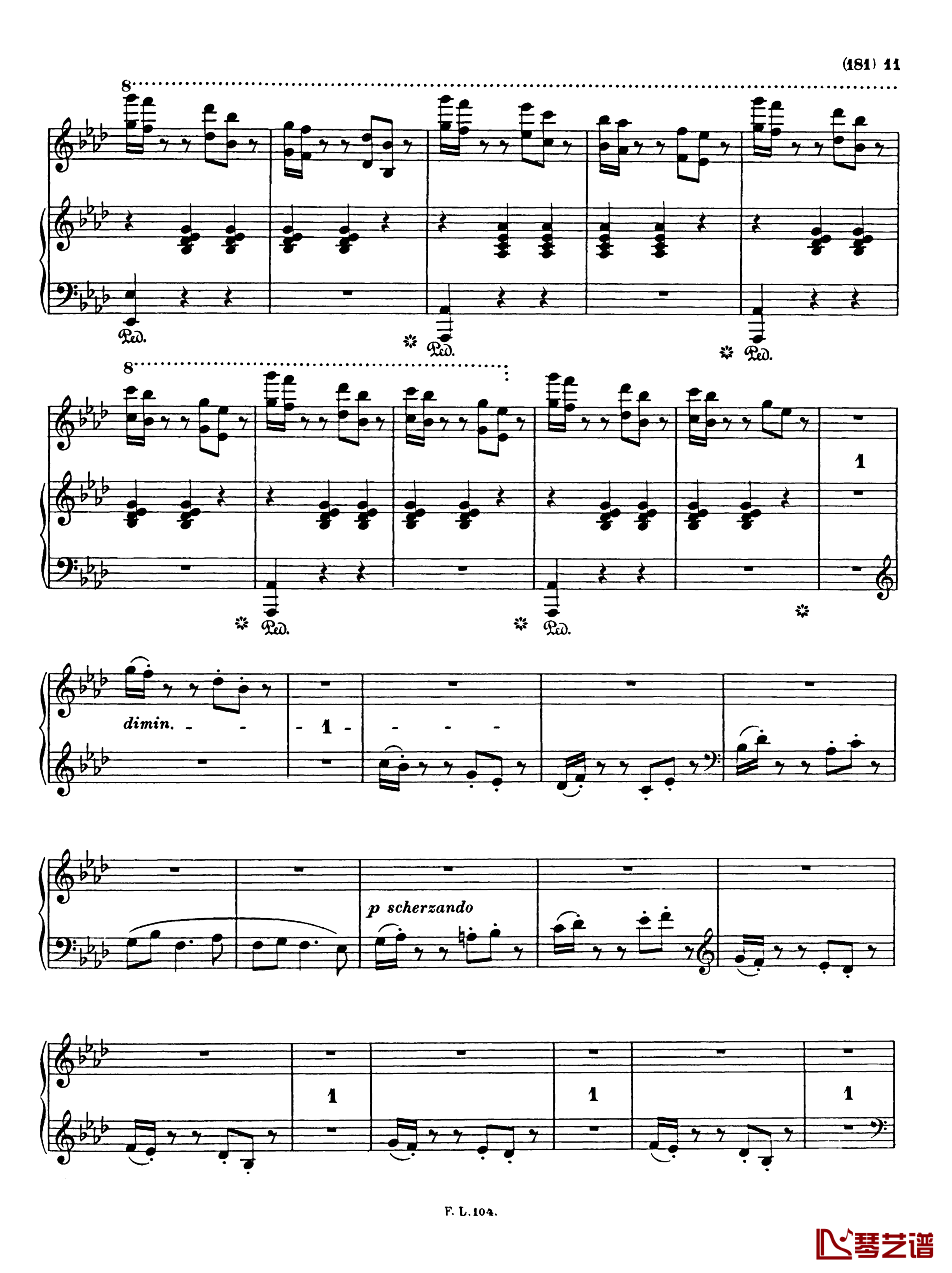 被遗忘的圆舞曲第二首钢琴谱-李斯特11