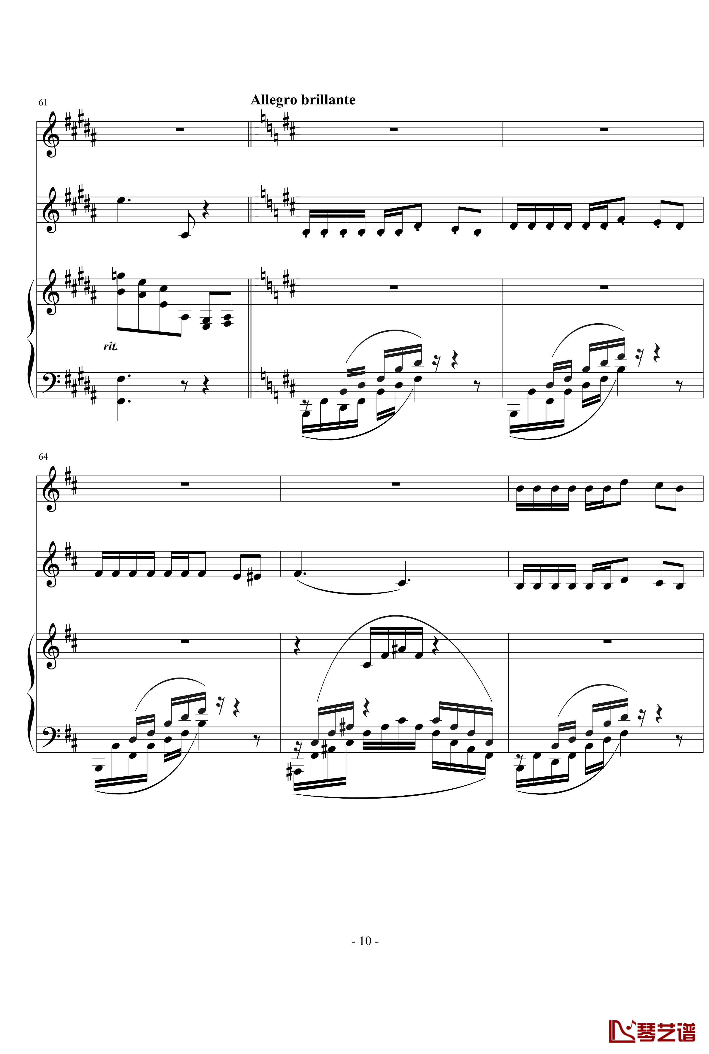 D大调钢琴三重奏第3乐章钢琴谱-nyride10
