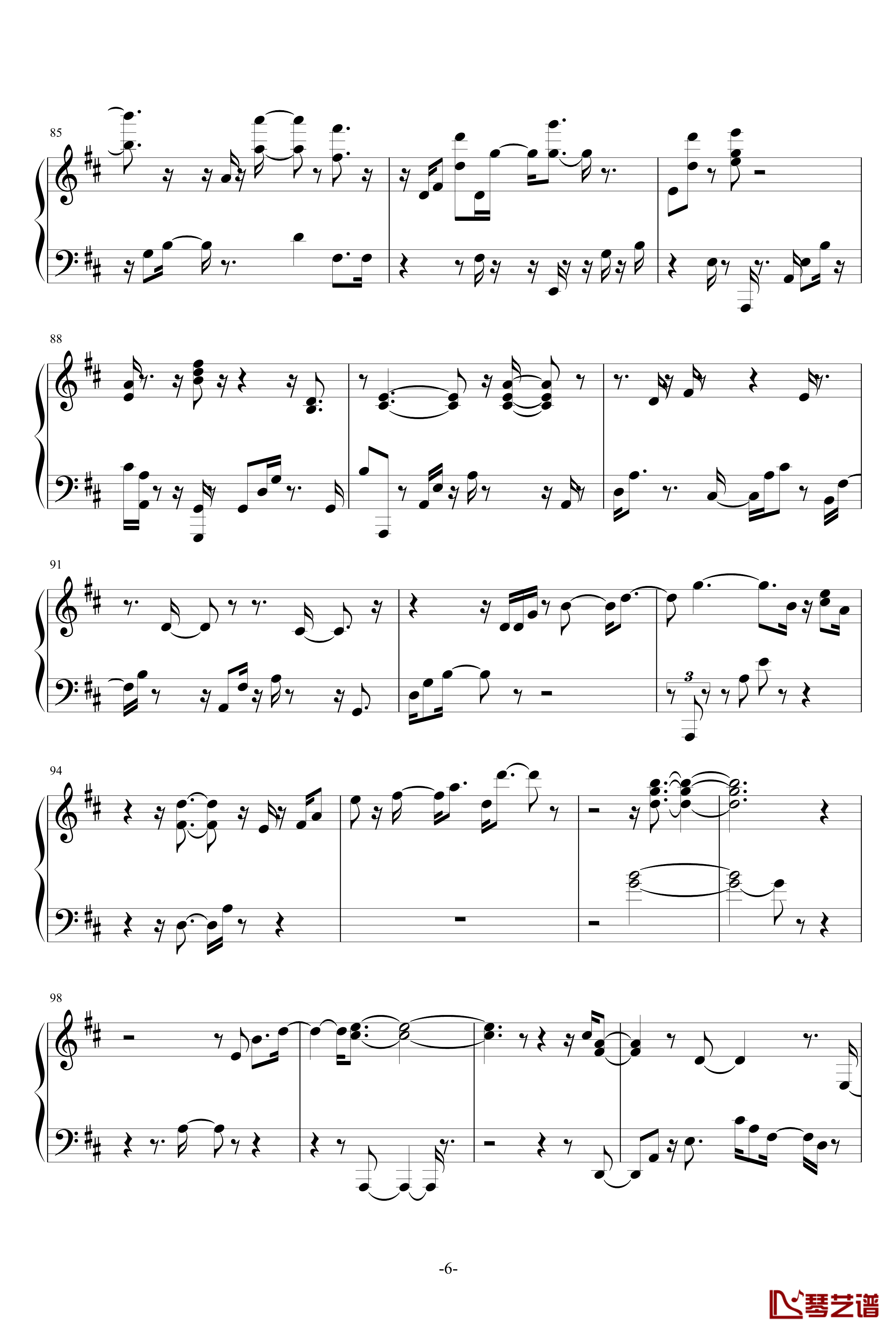 怪钢琴谱-飞腾哈哈6