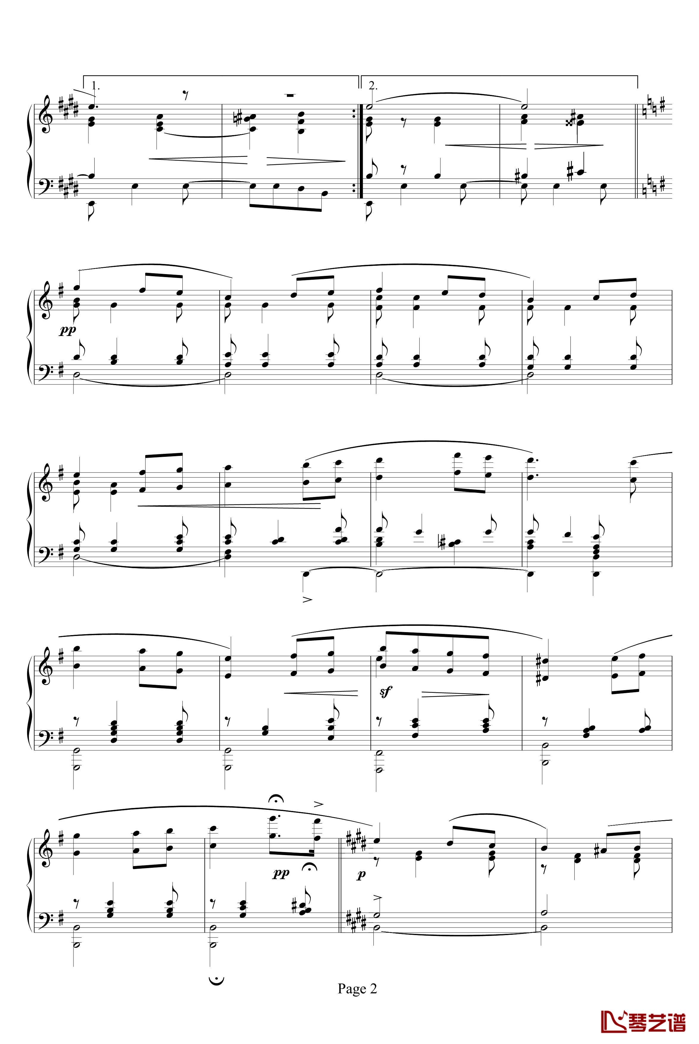 爱的致意钢琴谱-埃尔加-Edward Elgar2