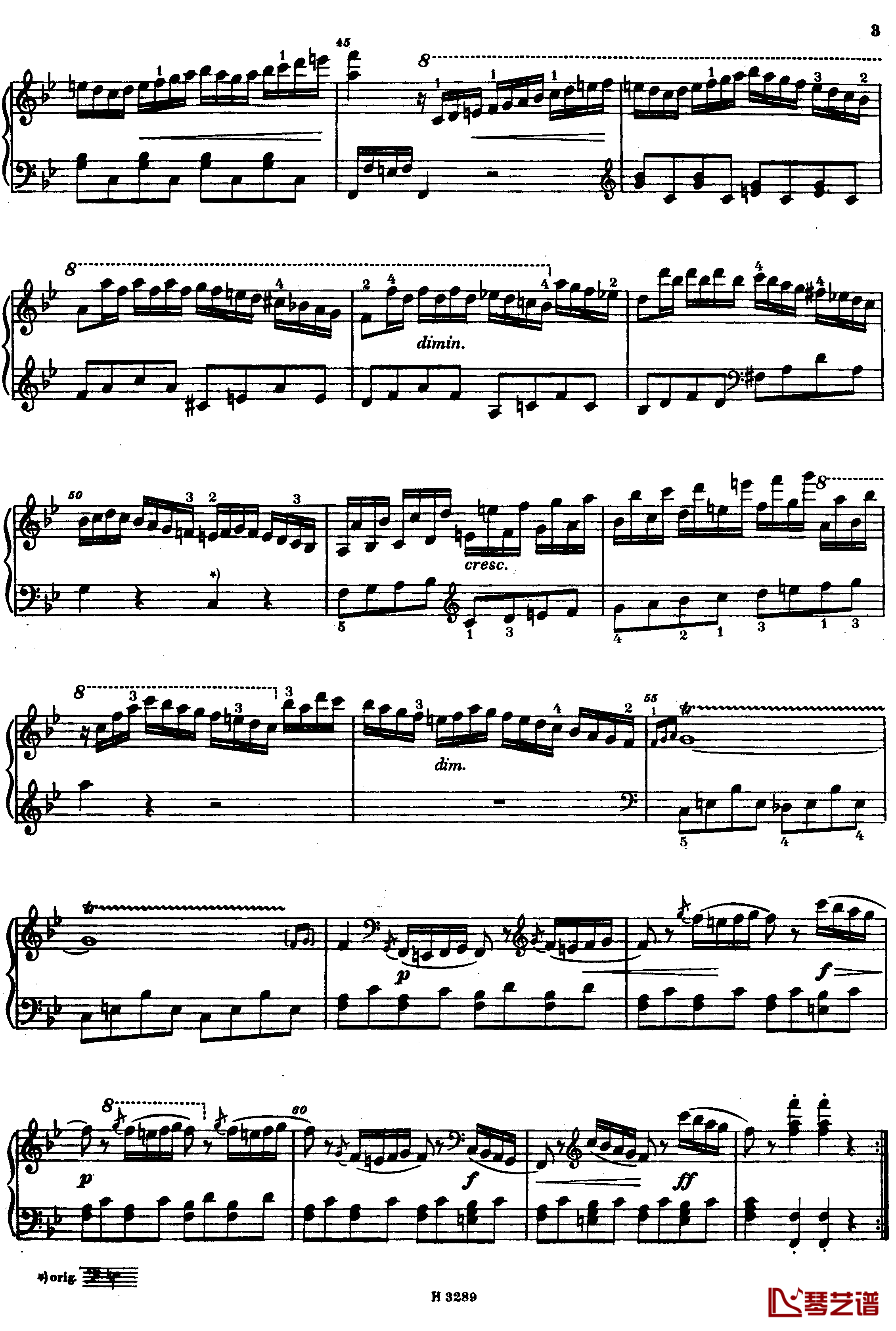降B大调第八钢琴奏鸣曲Op.23钢琴谱-杜舍克3