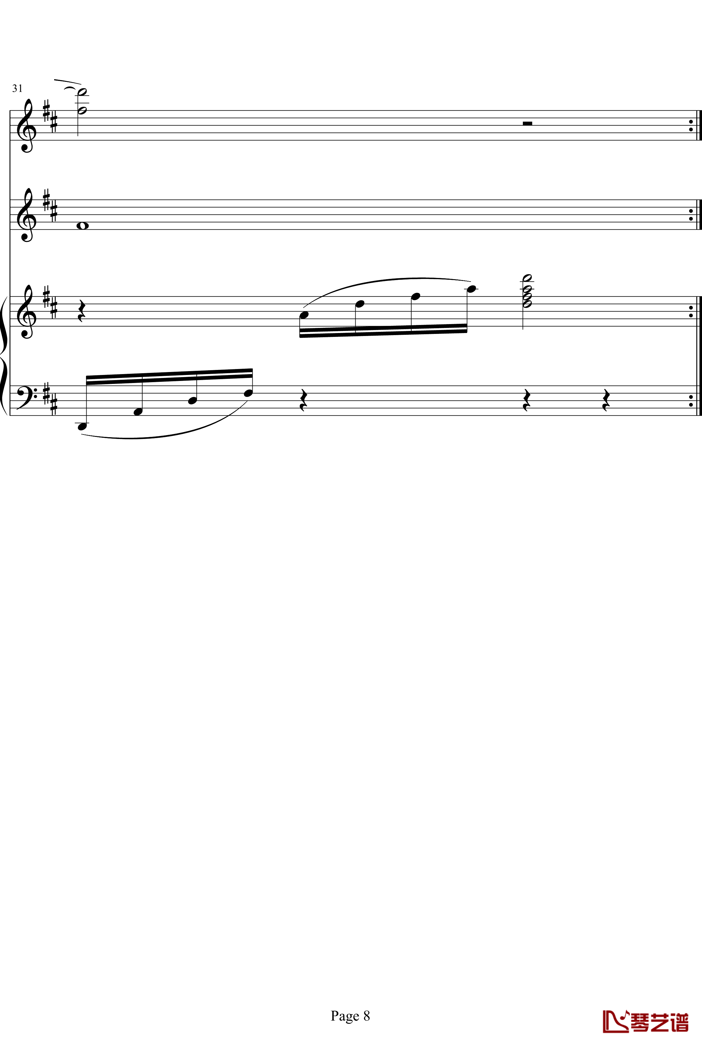 珍珠钢琴谱-钢琴、小提琴、大提琴三重奏-项道荣8