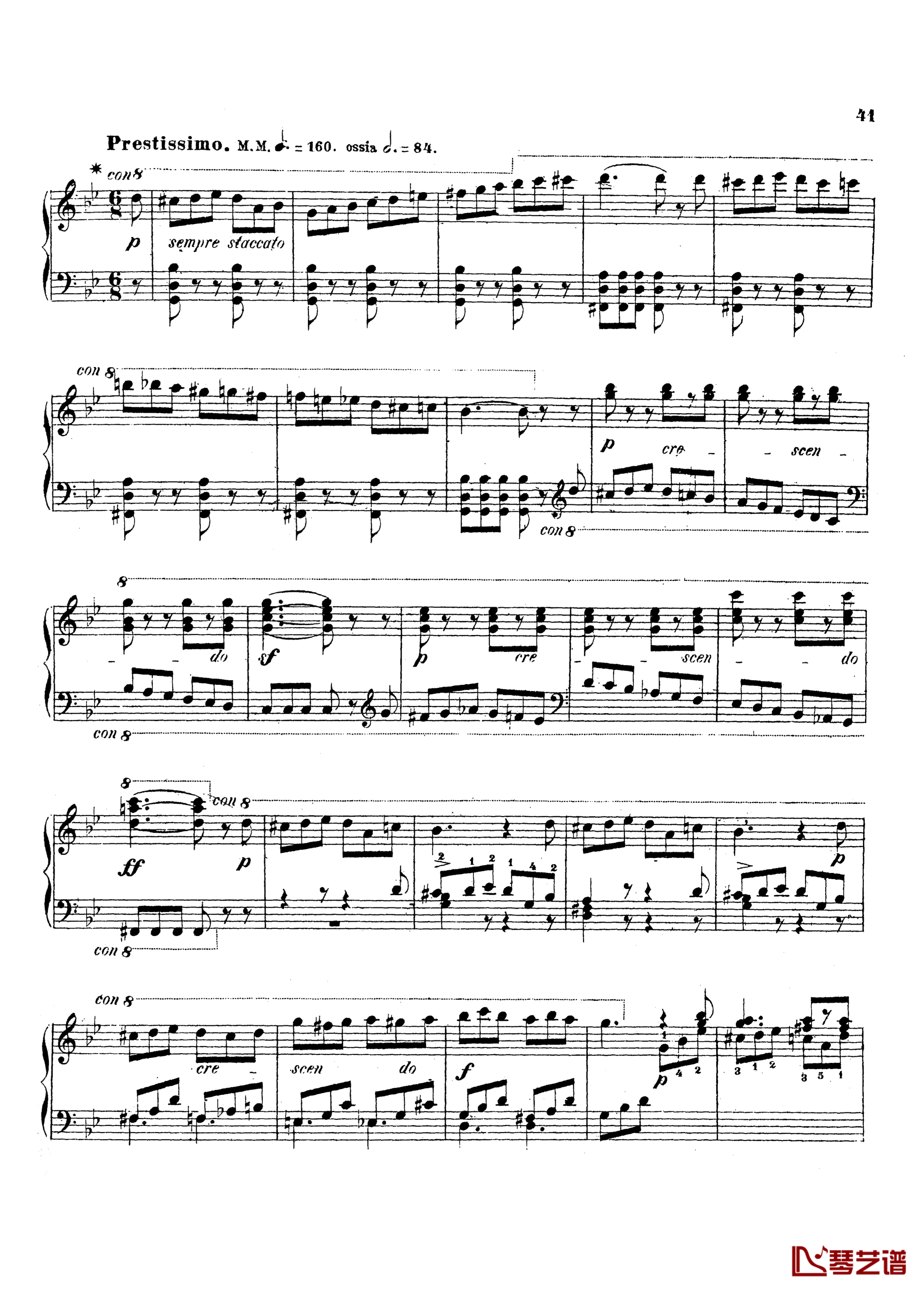 g小调第三钢琴协奏曲Op.58钢琴谱-莫谢莱斯40