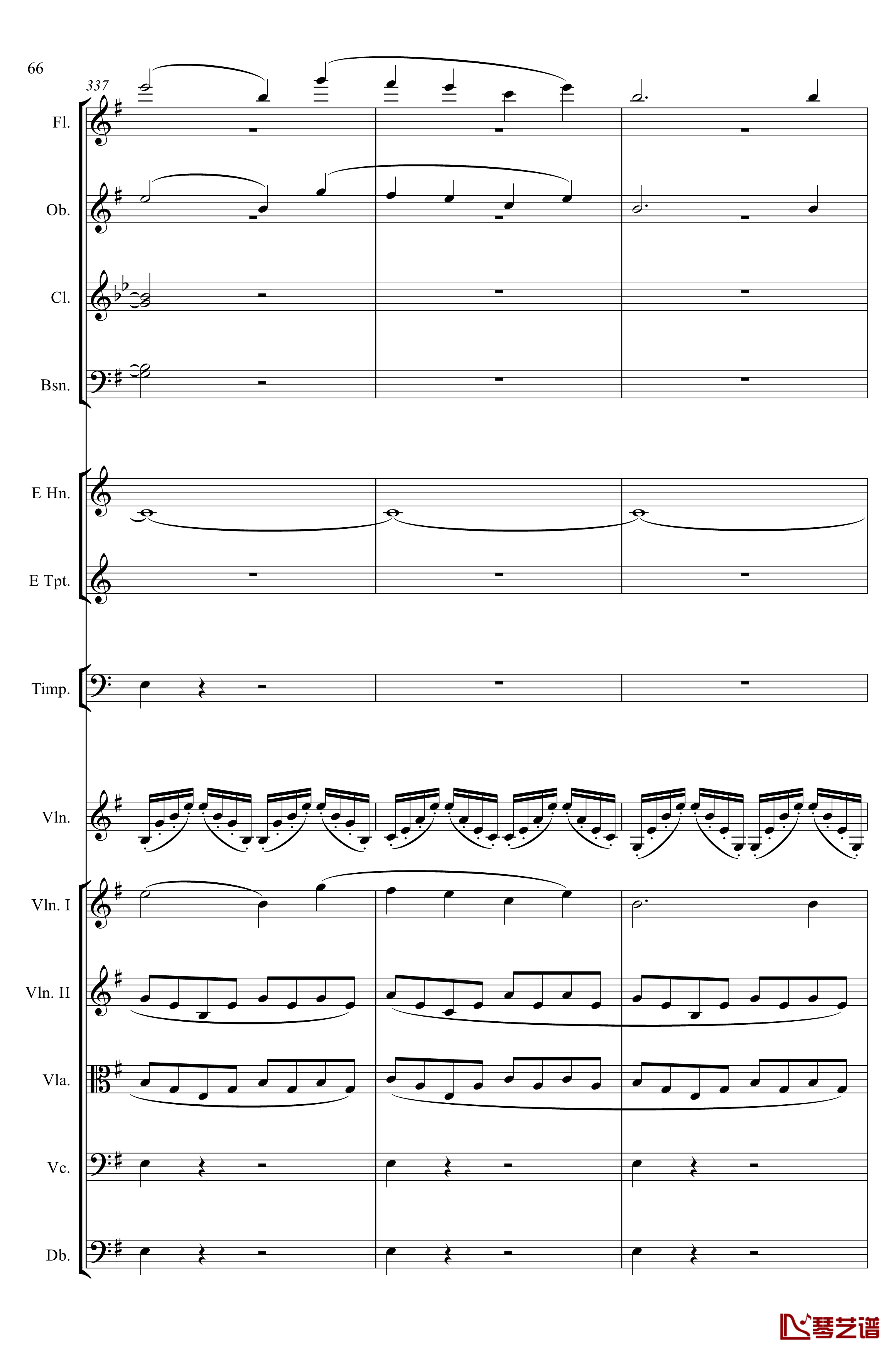 e小调小提琴协奏曲Op.64钢琴谱-第一乐章-门德尔松66