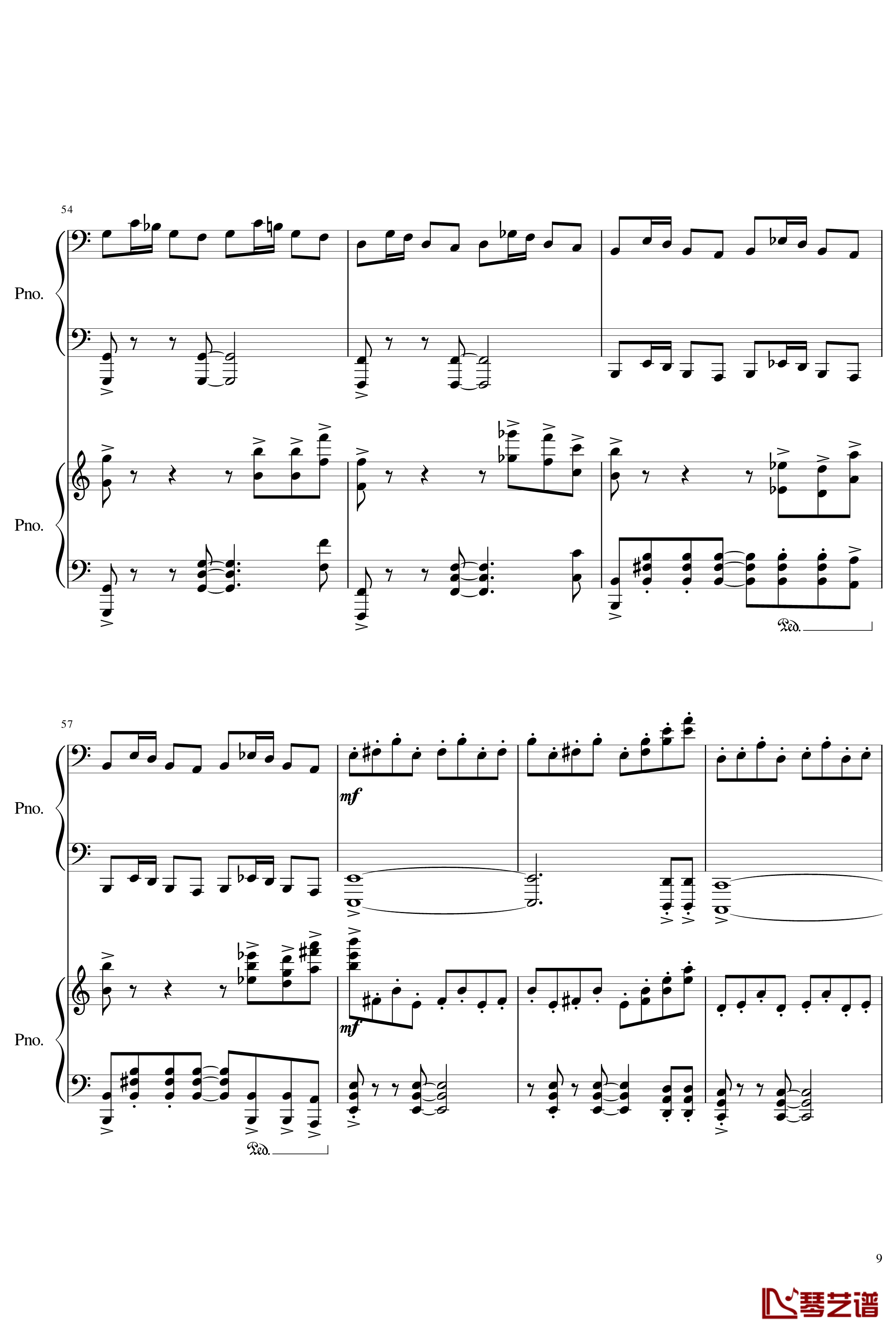 皇陵钢琴谱-yewwc9