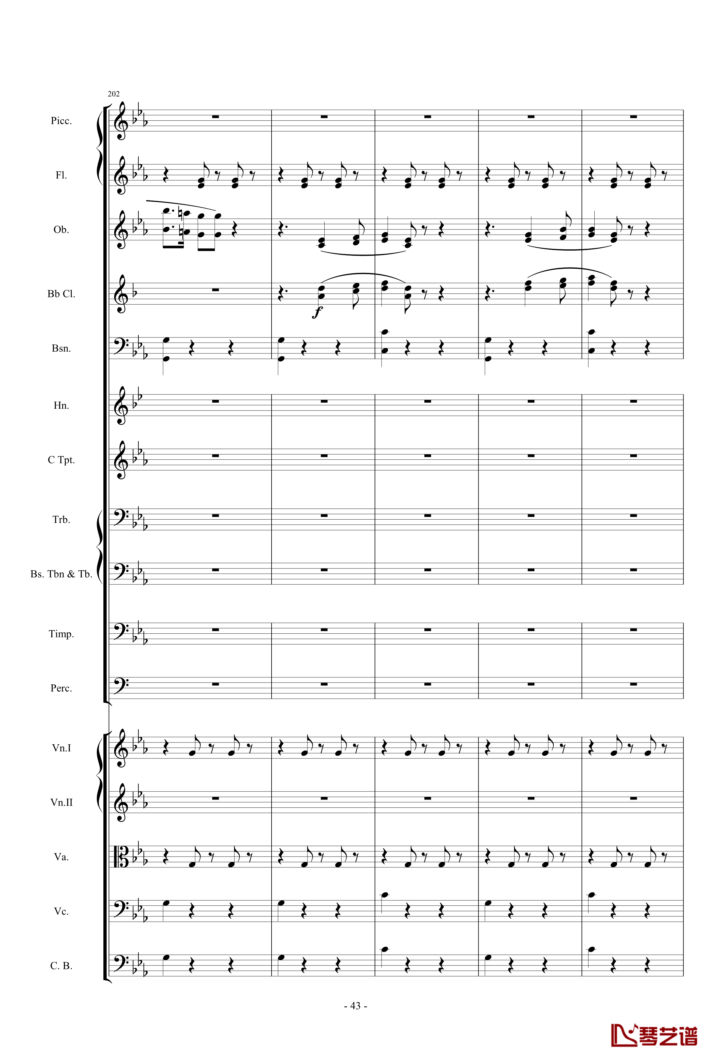 愤怒的小鸟交响曲第三乐章Op.5 no.3钢琴谱-1057257843