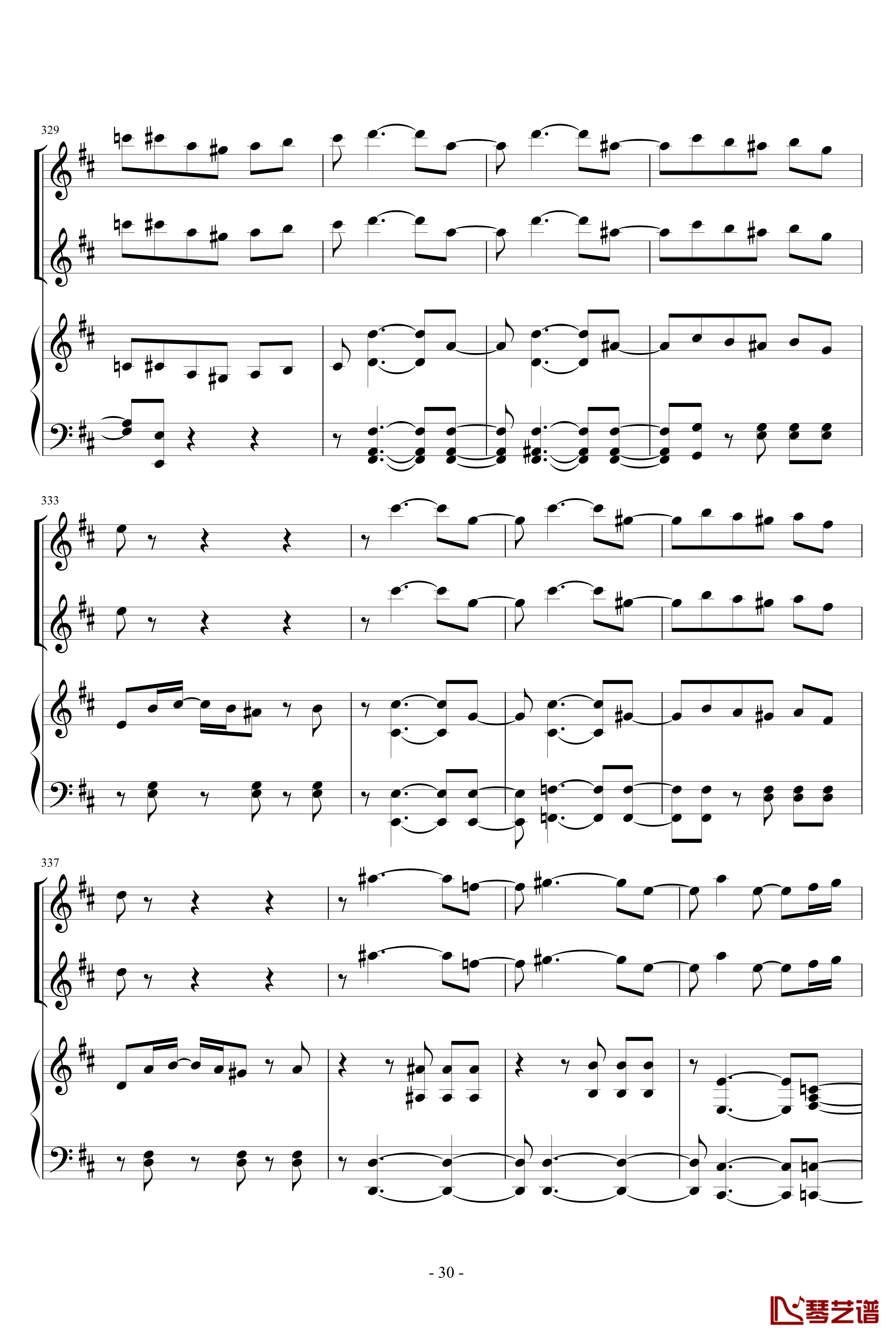 花之圆舞曲钢琴谱-柴科夫斯基-Peter Ilyich Tchaikovsky30