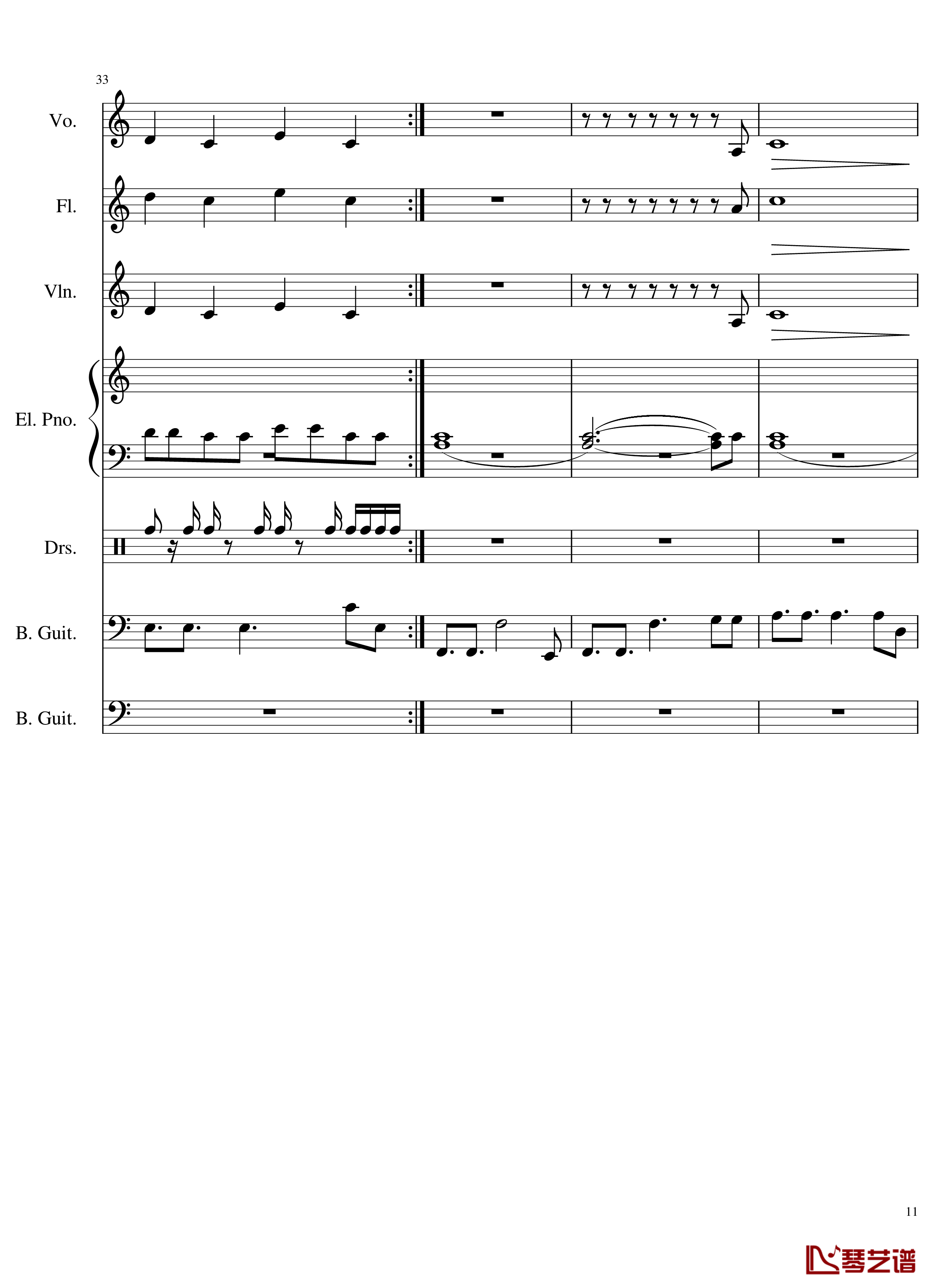 Intro钢琴谱-The xx11