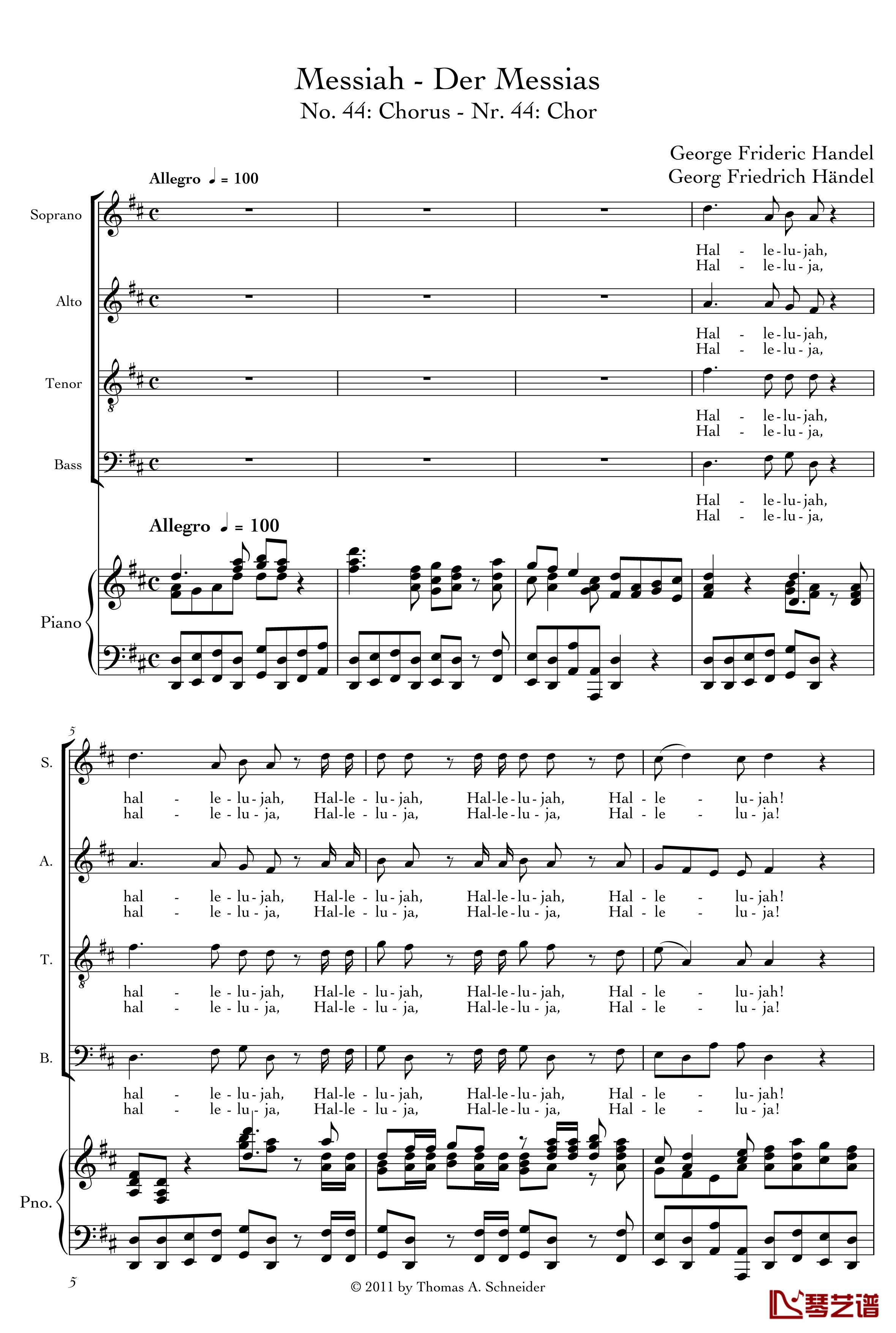 Halleluja钢琴谱-Handel1