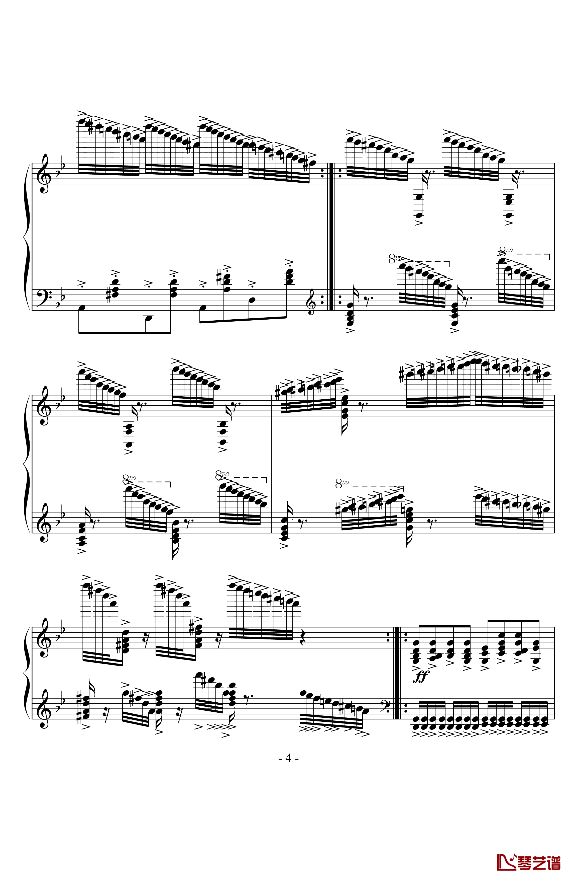 无穷变奏钢琴谱-DXF4