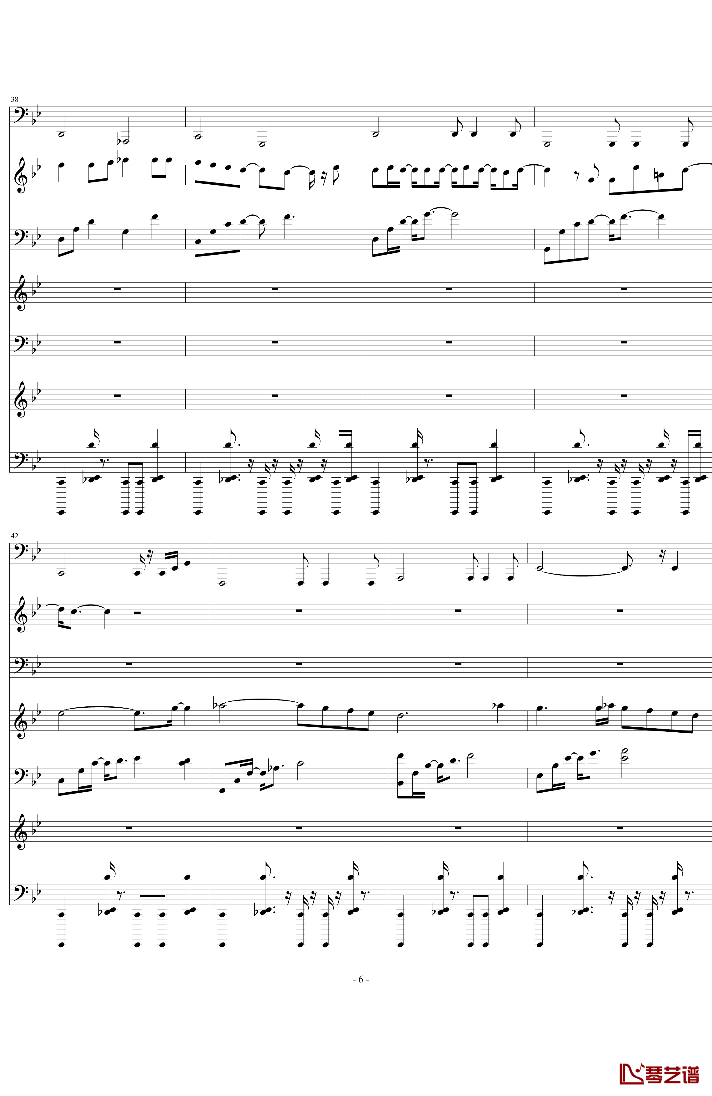 贝多芬的悲伤钢琴谱-萧风6