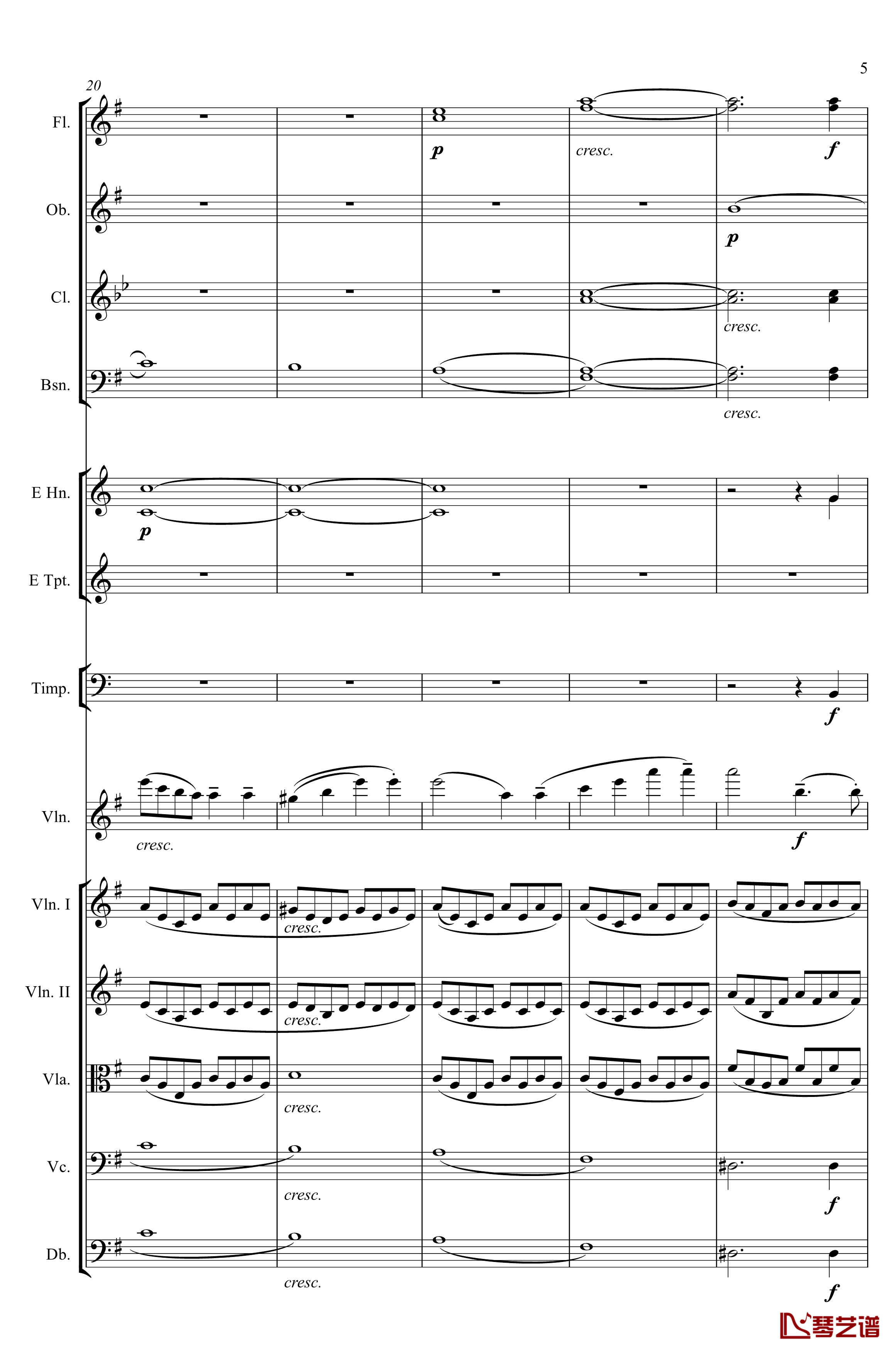e小调小提琴协奏曲Op.64钢琴谱-第一乐章-门德尔松5