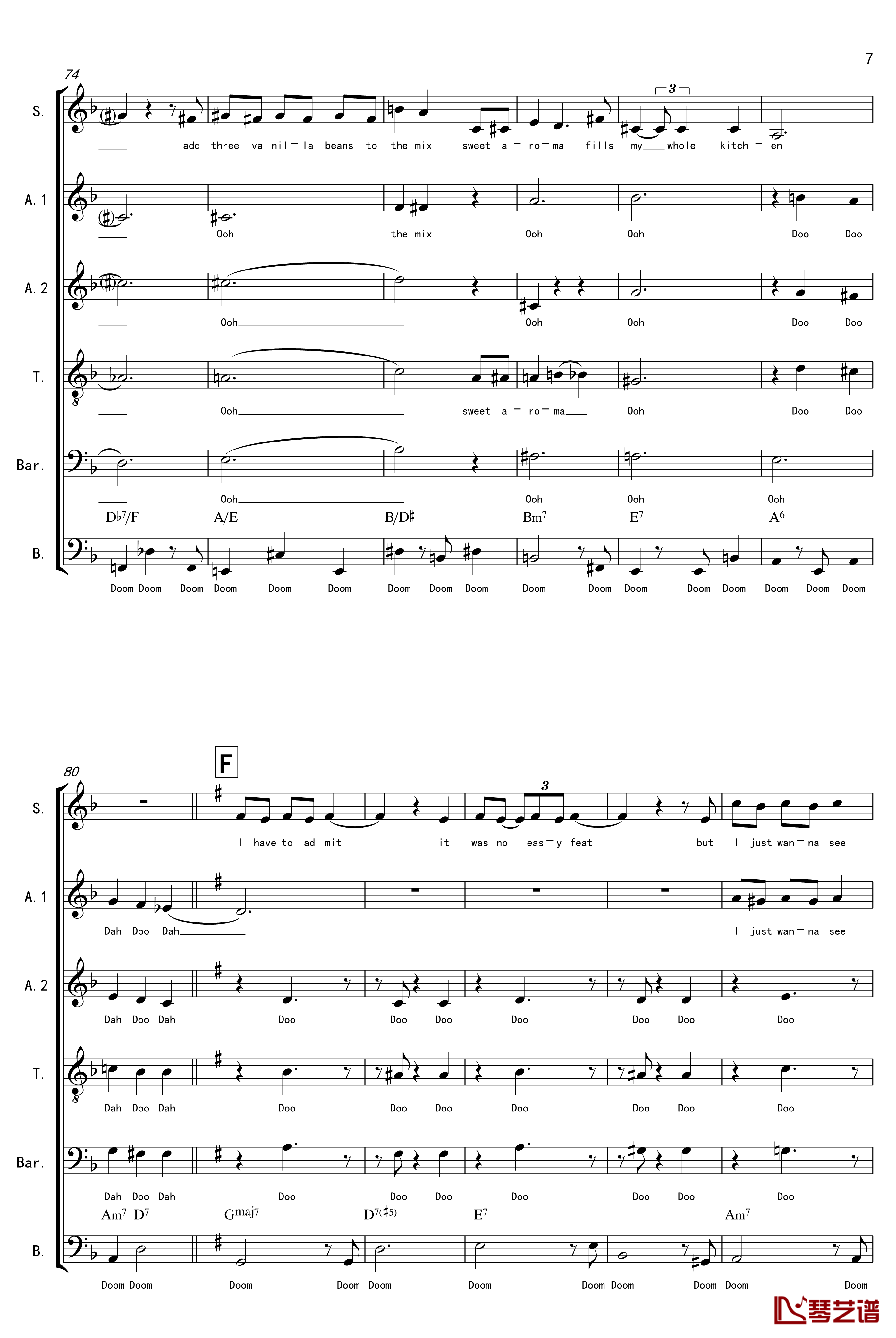 La Vanille钢琴谱-A cappella-thisisit20097